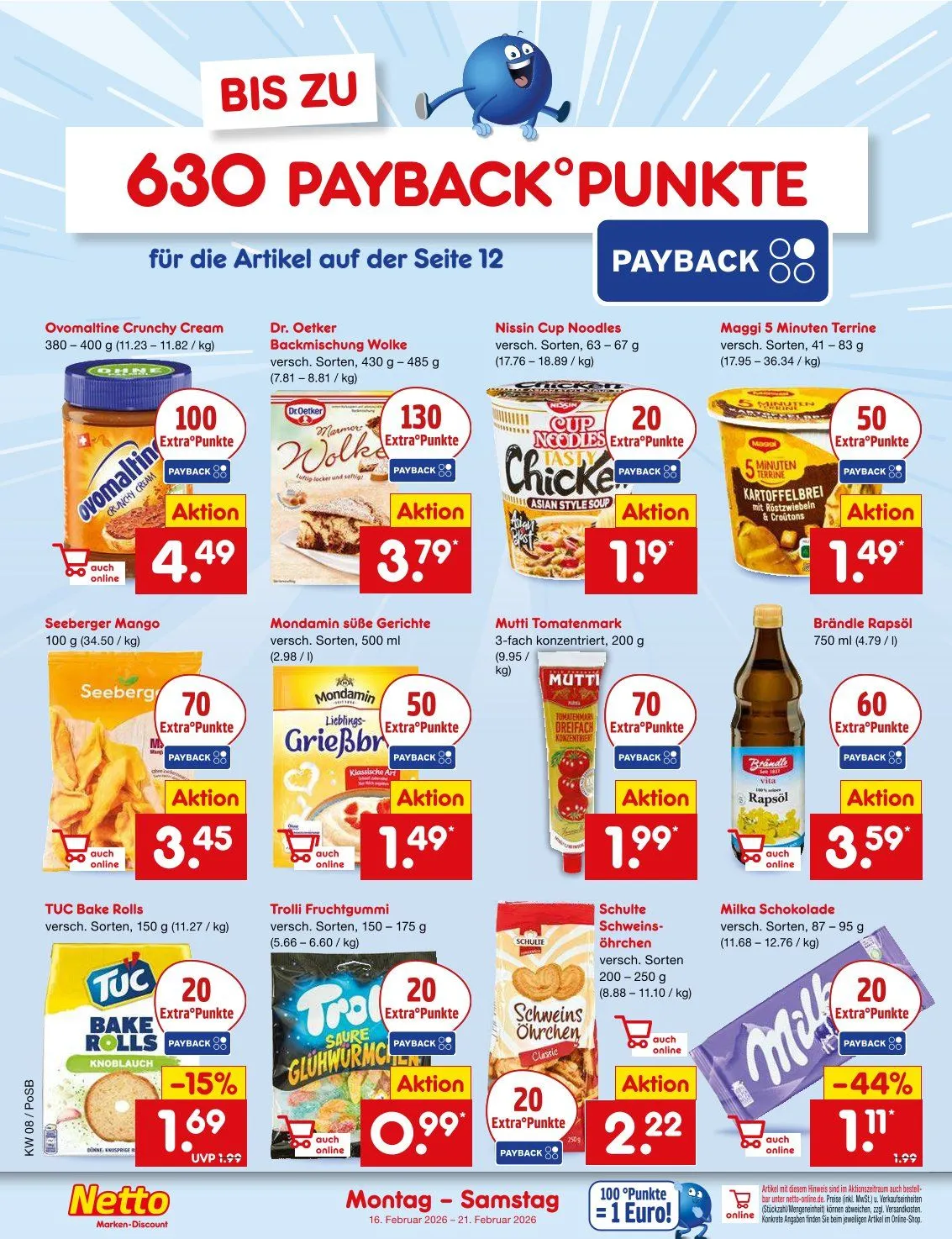 Netto Marken-Discount Angebote von 16. Februar bis 21. Februar 2026 - Prospekt seite 12