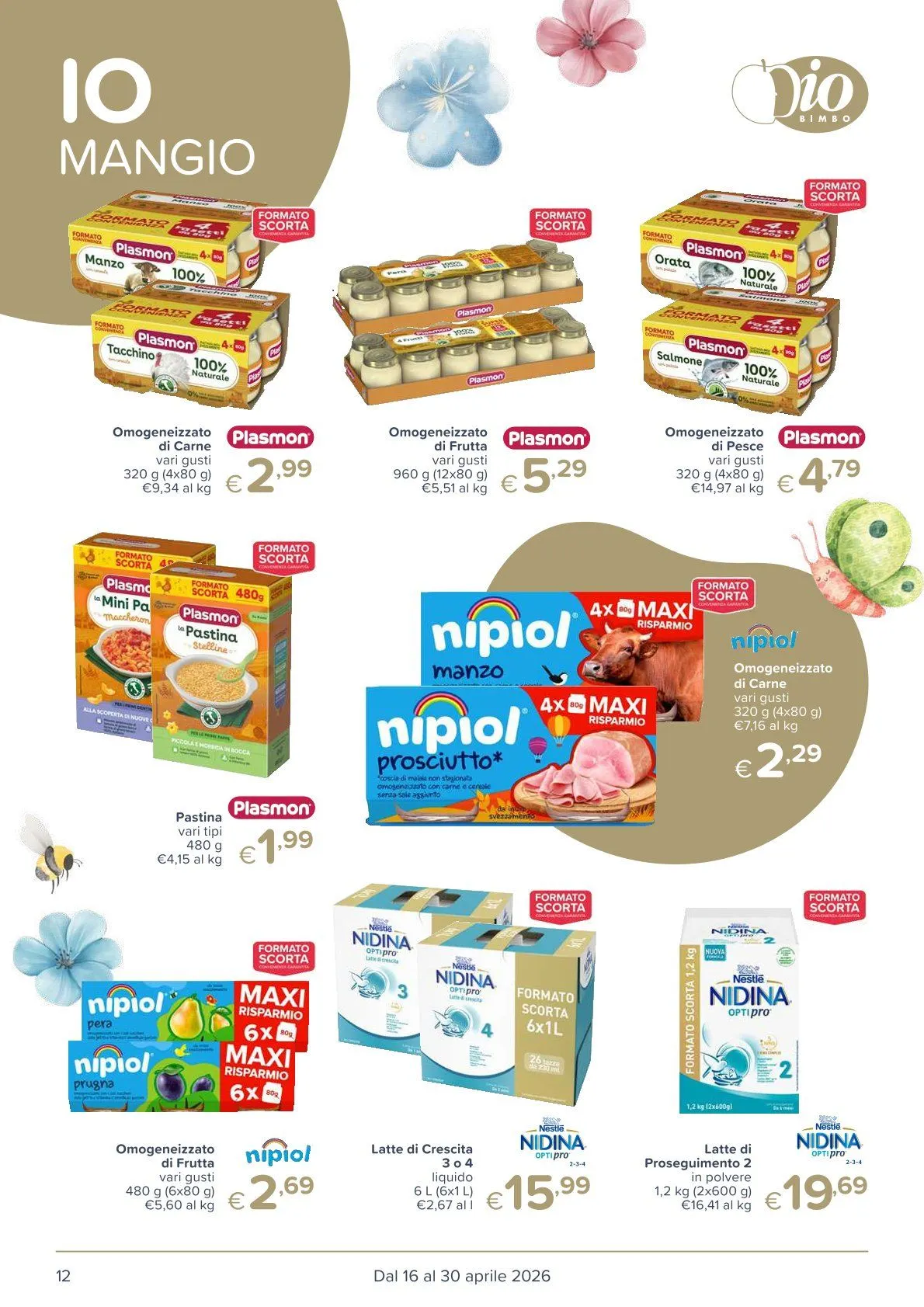  Volantini Io Bimbo da 16 aprile a 30 aprile di 2026 - Pagina del volantino 12