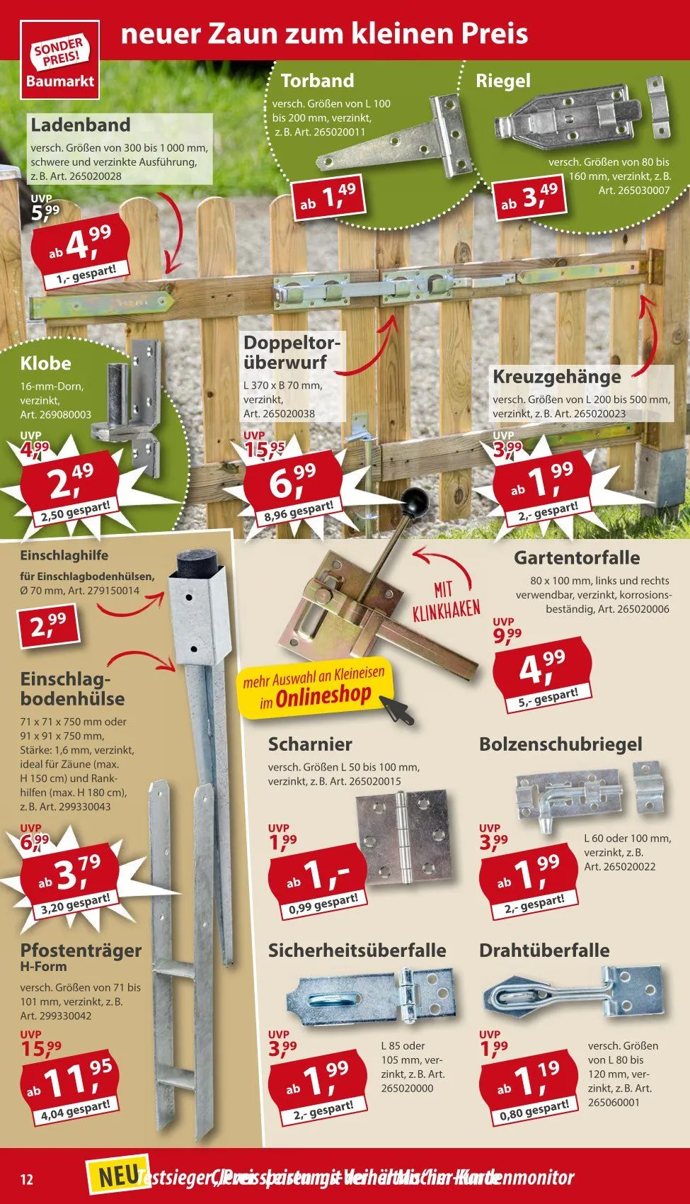Sonderpreis-Baumarkt Deals von 31. März bis 4. April 2025 - Prospekt seite 12