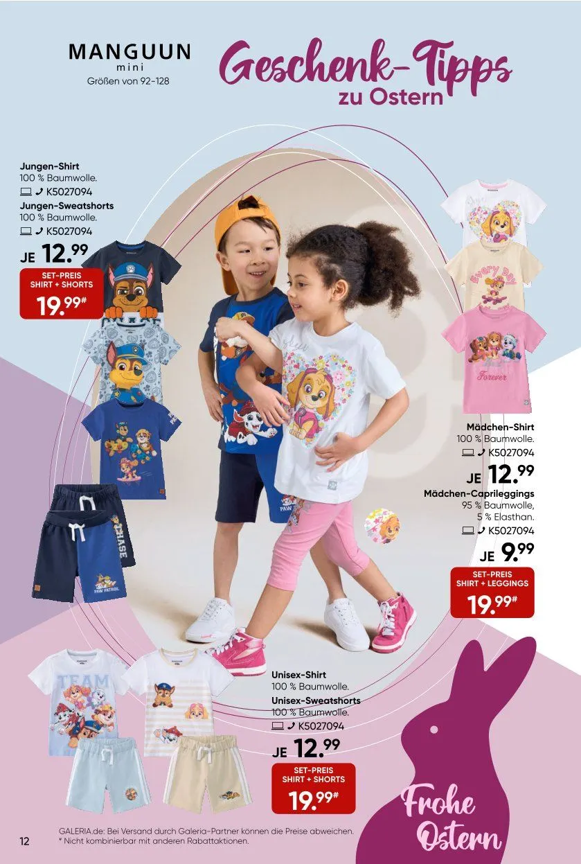 GALERIA Karstadt Kaufhof Prospekt von 3. April bis 8. April 2025 - Prospekt seite 12