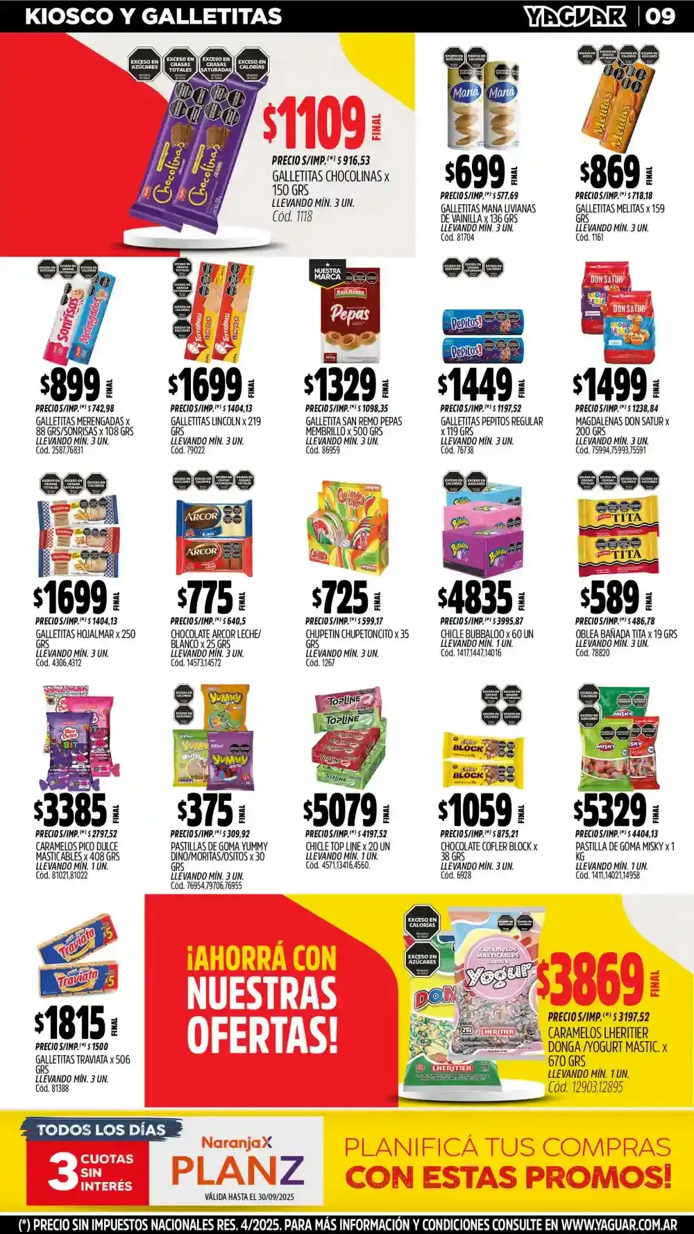 Ofertas de Ofertas Yaguar  1 de septiembre al 7 de septiembre 2025 - Página 11 del catálogo