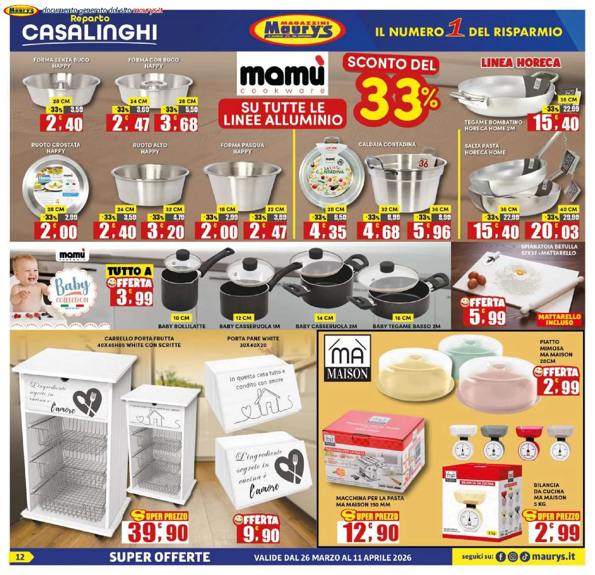Maury's Volantino da 30 marzo a 6 aprile di 2026 - Pagina del volantino 12