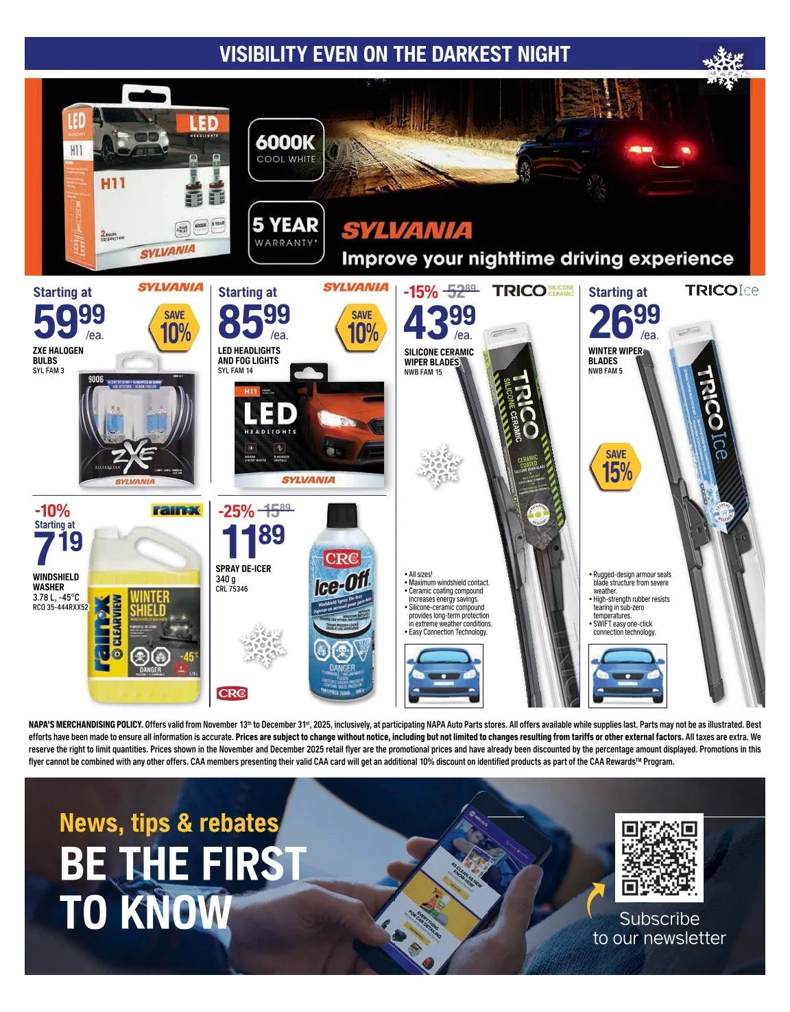 NAPA Auto Parts Sales from November 13 to December 31 2025 - flyer page 12