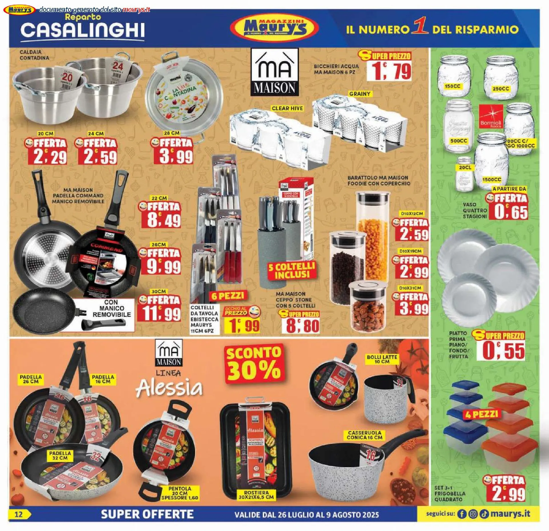 Maury's Volantino da 25 luglio a 9 agosto di 2025 - Pagina del volantino 12