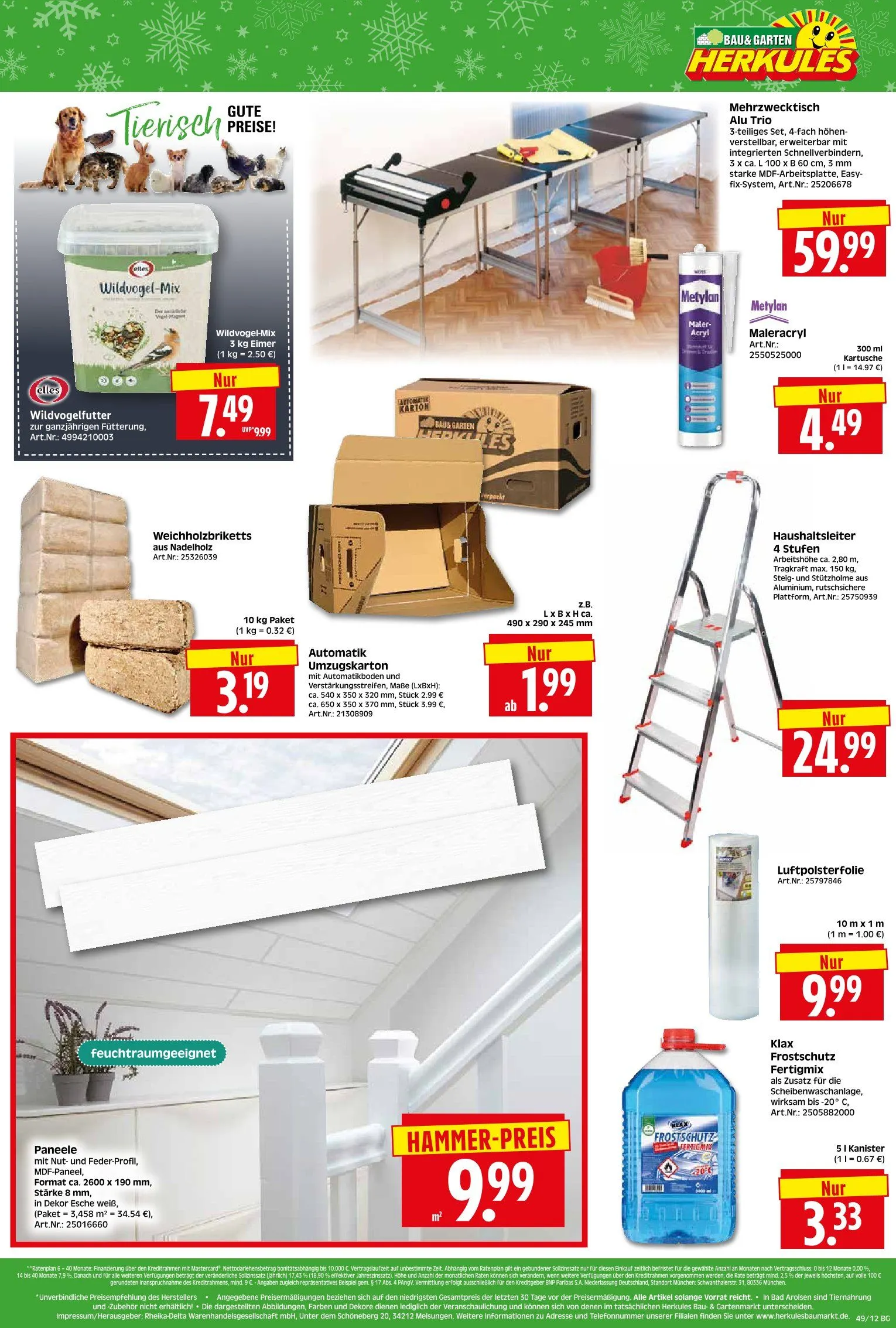 Herkules Baumarkt Angebote von 1. Dezember bis 6. Dezember 2025 - Prospekt seite 12