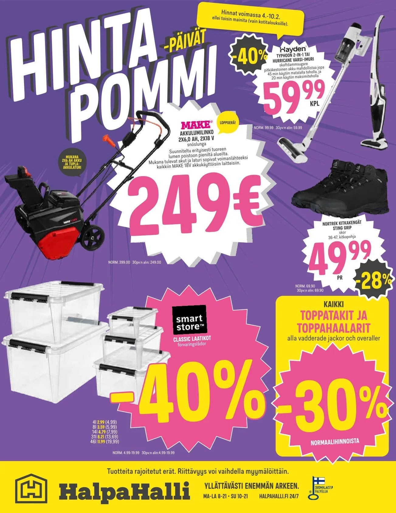 Kaupan HalpaHalli uusimmat tarjoukset voimassa alkaen 4. helmikuuta - 10. helmikuuta 2026 - Tarjouslehti sivu 12