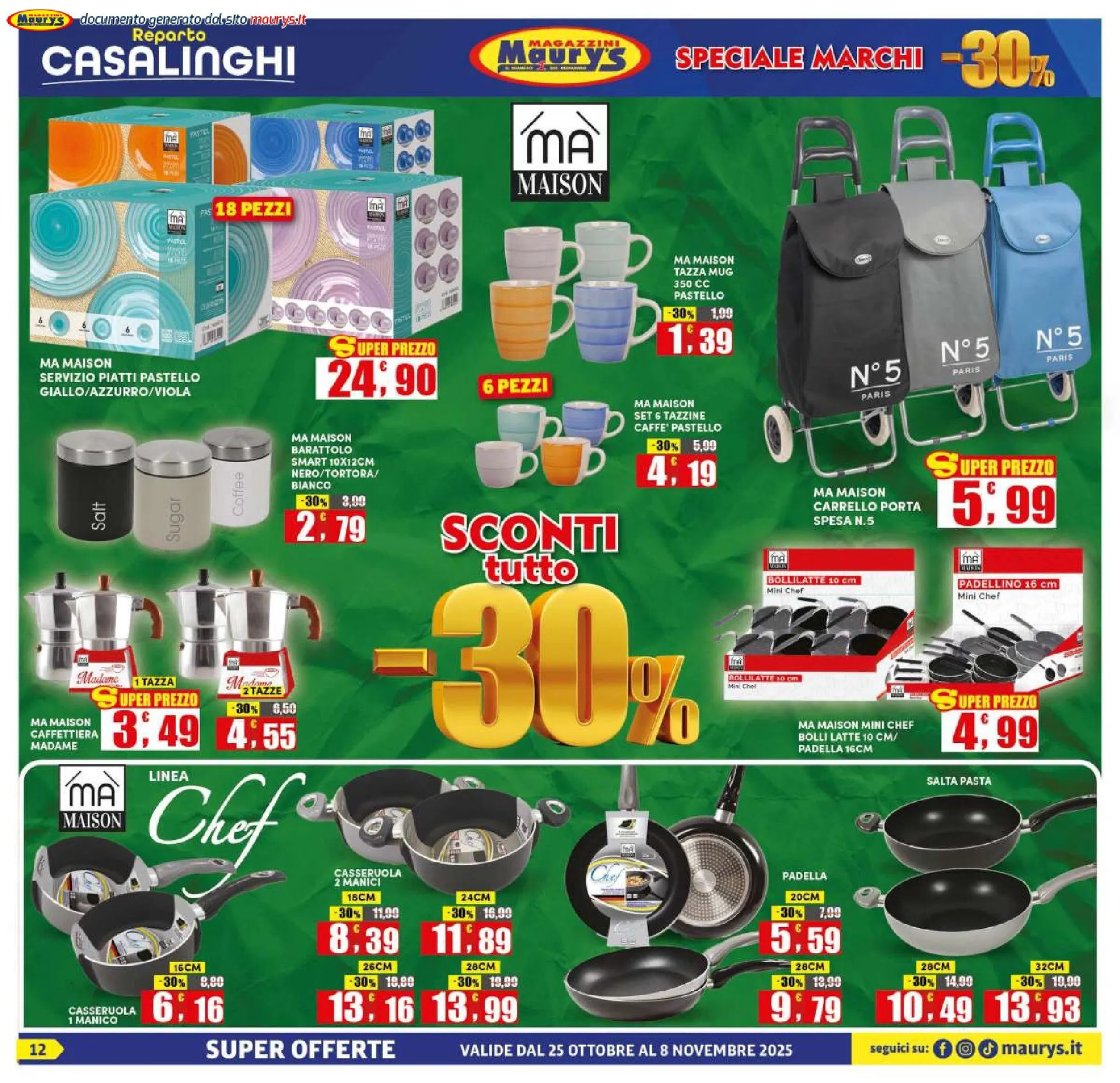 Maury's Volantino da 25 ottobre a 8 novembre di 2025 - Pagina del volantino 12