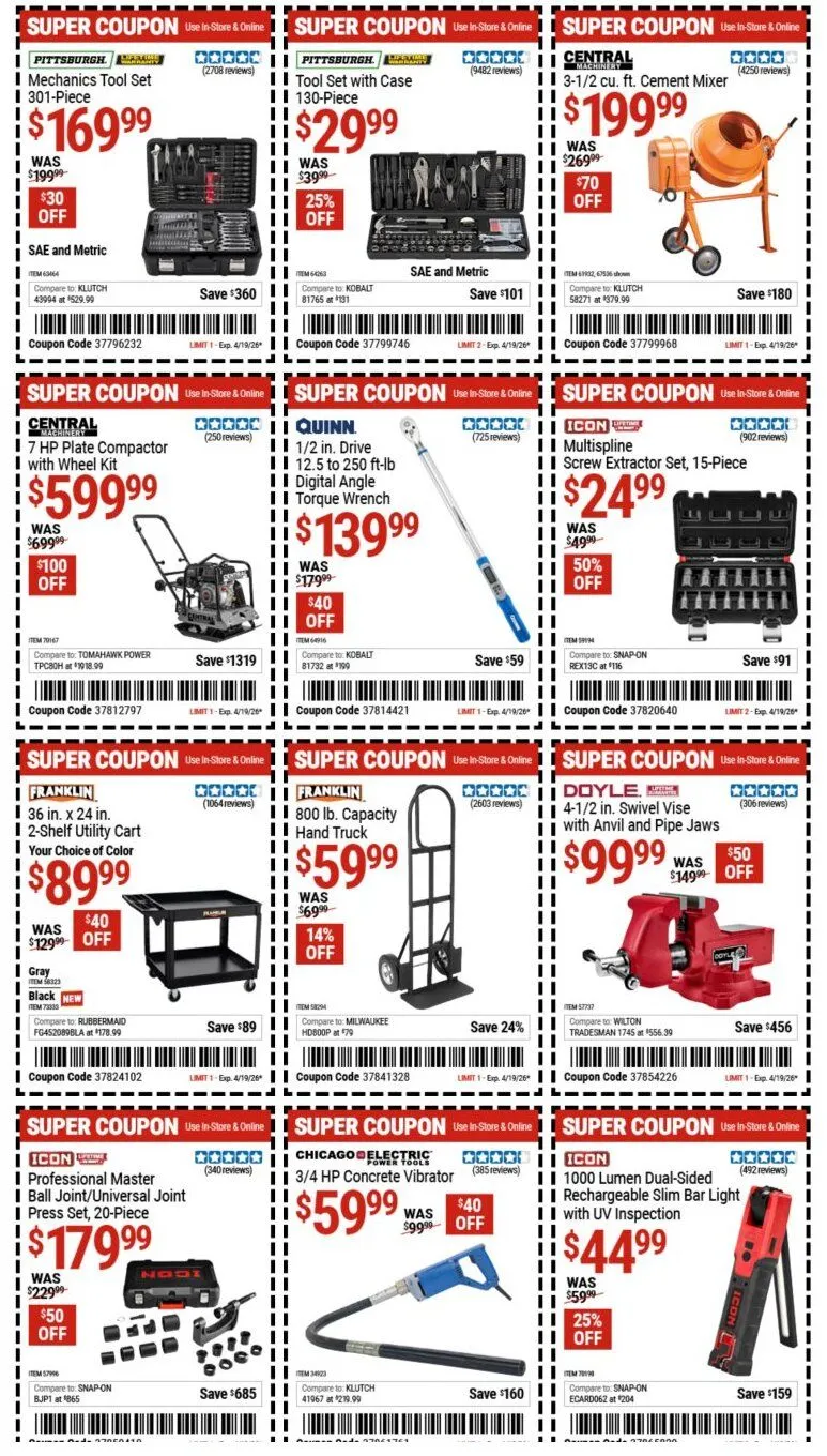 Weekly ad Harbor Freight weekly ads from April 13 to April 19 2026 - Page 12