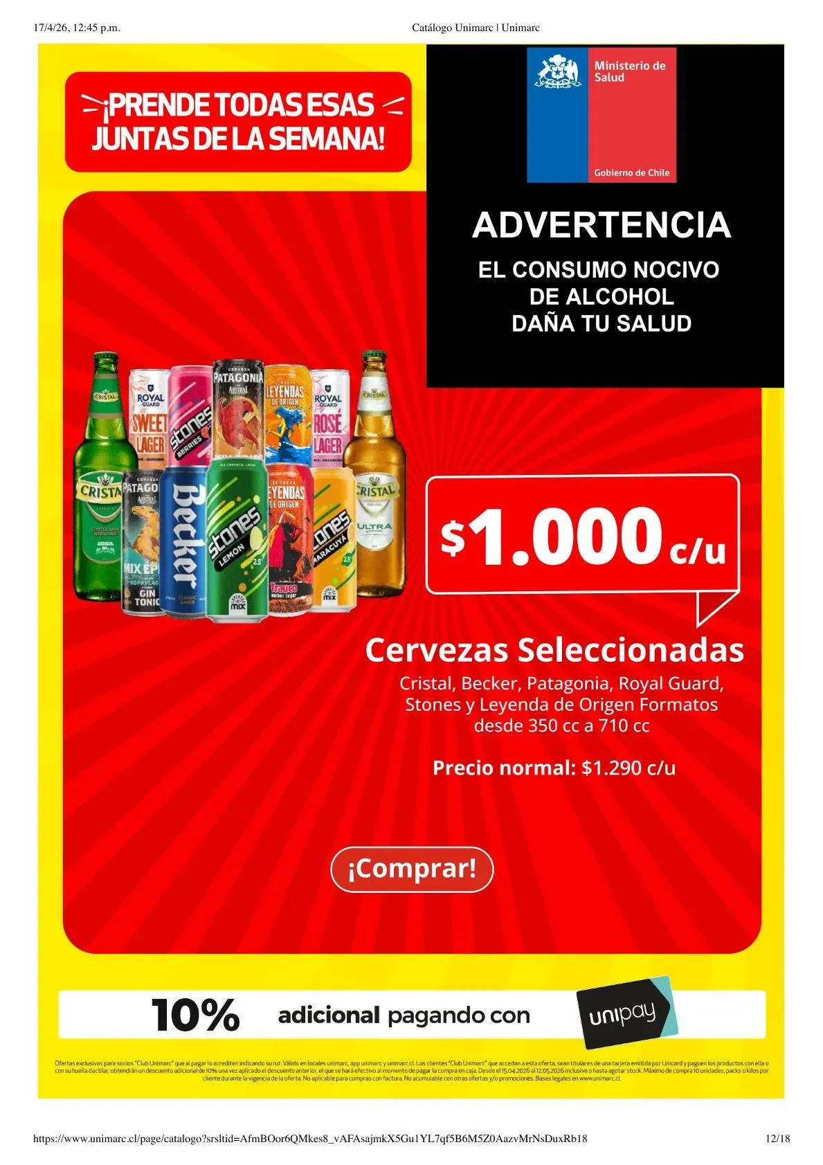 Catálogo de  Unimarc Ofertas 17 de abril al 20 de abril 2026 - Página 12