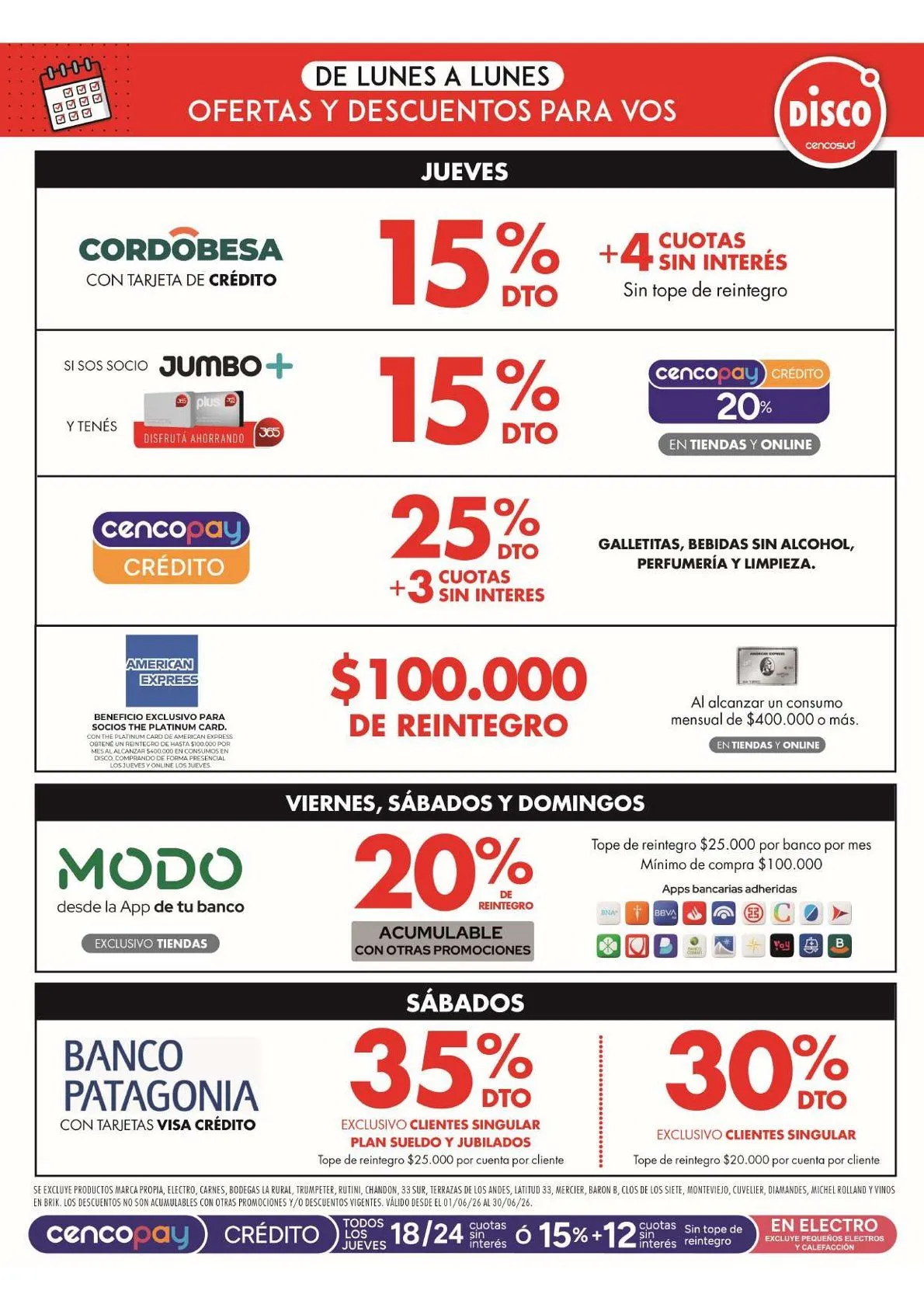 Ofertas de  Ofertas Disco 5 de junio al 7 de junio 2026 - Página 12 del catálogo