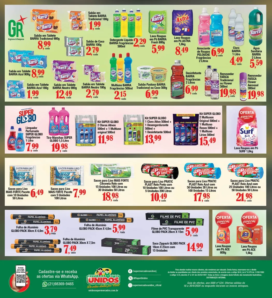 Encarte de  Folhetos Unidos Supermercados 16 de junho até 30 de junho 2026 - Pagina 12