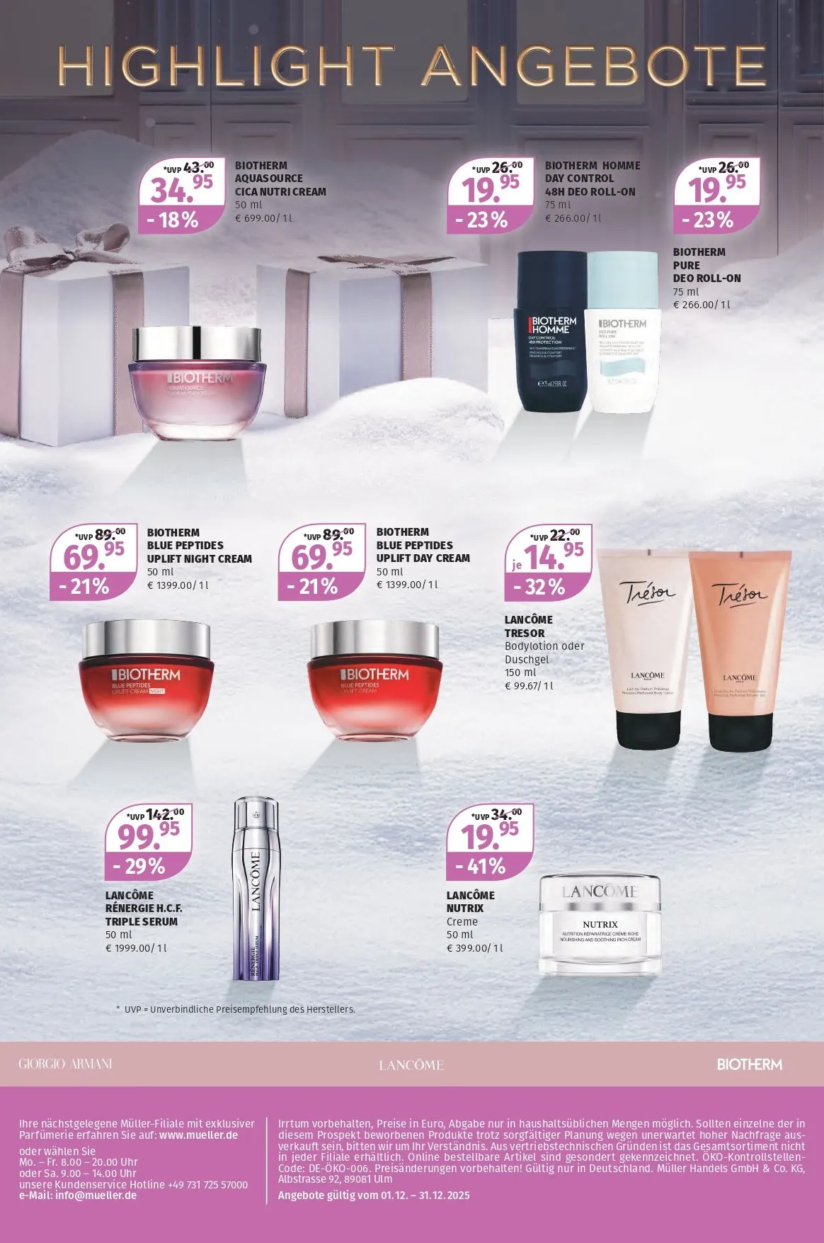 Müller Angebote von 1. Dezember bis 31. Dezember 2025 - Prospekt seite 12