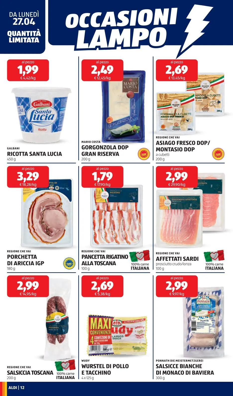  Aldi Volantini da 22 aprile a 30 aprile di 2026 - Pagina del volantino 12