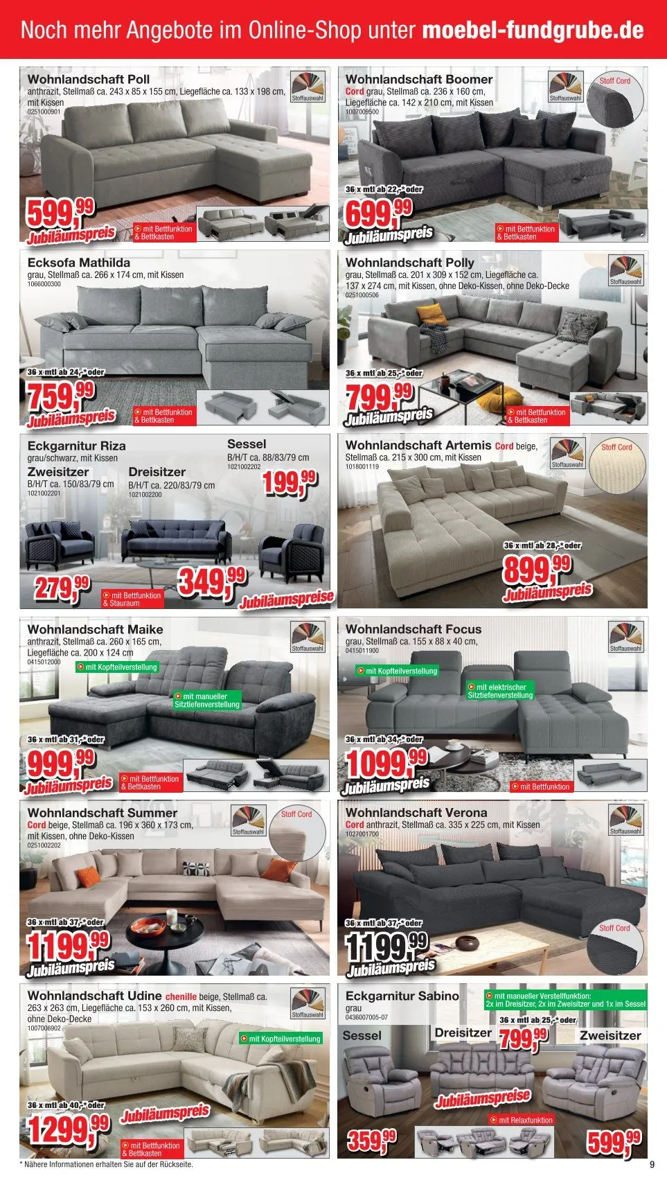 Möbelfundgrube Prospekte  von 30. Oktober bis 2. November 2025 - Prospekt seite 12