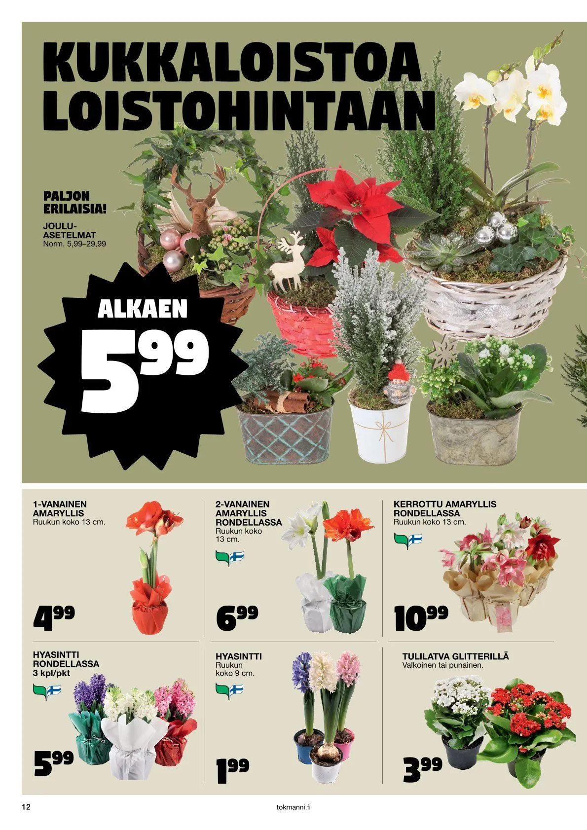  Tokmanni Tarjoukset voimassa alkaen 28. marraskuuta - 24. joulukuuta 2025 - Tarjouslehti sivu 12