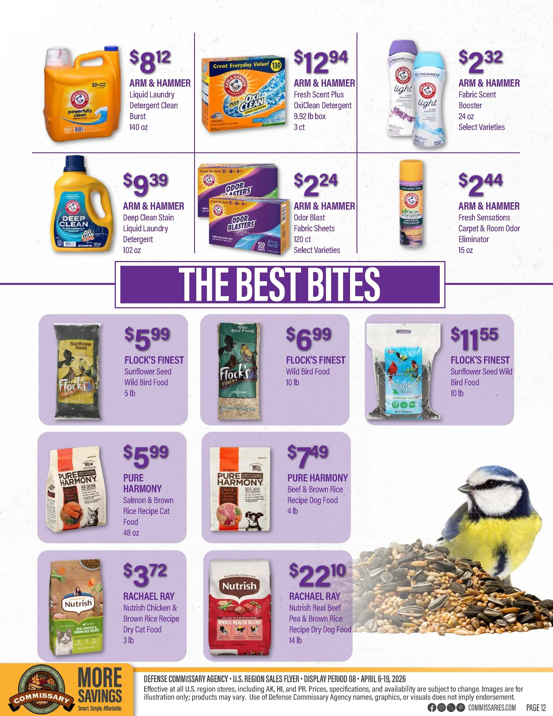 Weekly promotion Commissary Sales spanning from April 6 to April 19 2026 - Page 12 for Catalogue 365