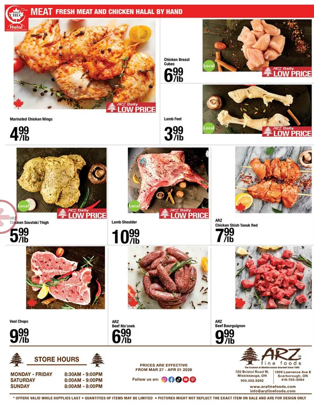 Arz Fine Foods Sales from March 27 to April 1 2026 - flyer page 12
