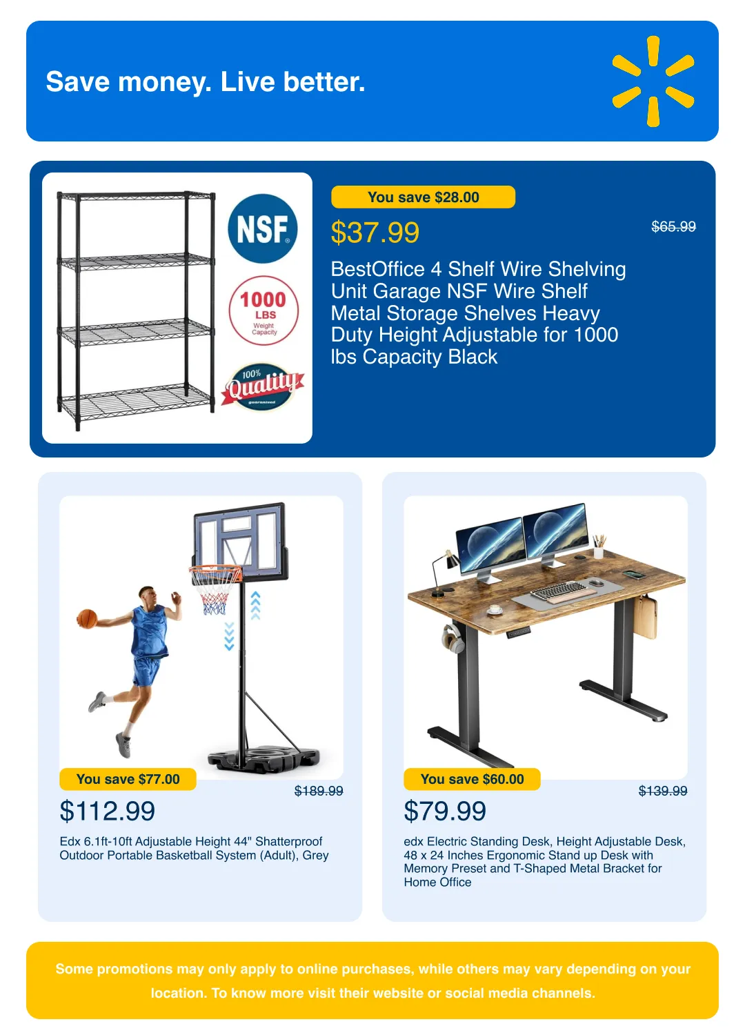 Weekly promotion Walmart Sales spanning from April 1 to April 20 2026 - Page 12 for Catalogue 365