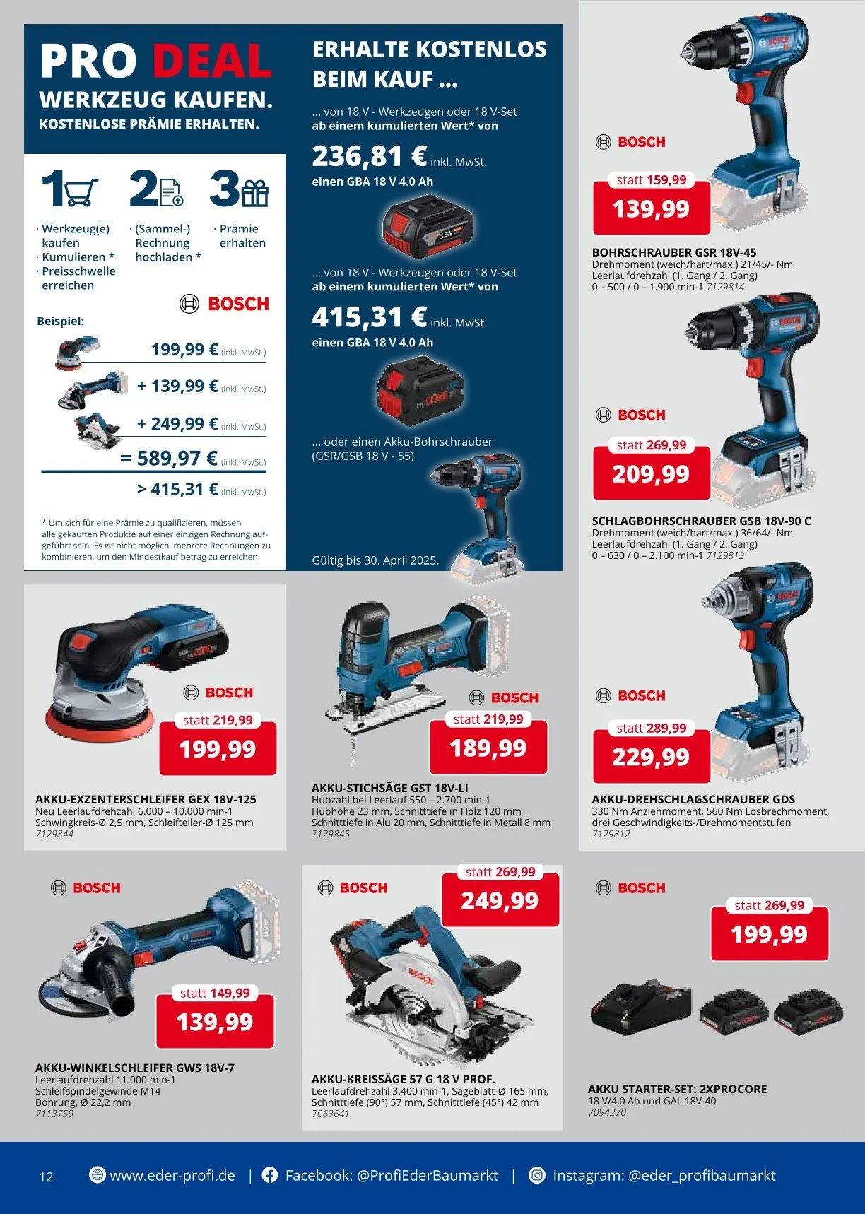 Eder Profi Prospekte von 16. April bis 22. April 2025 - Prospekt seite 12
