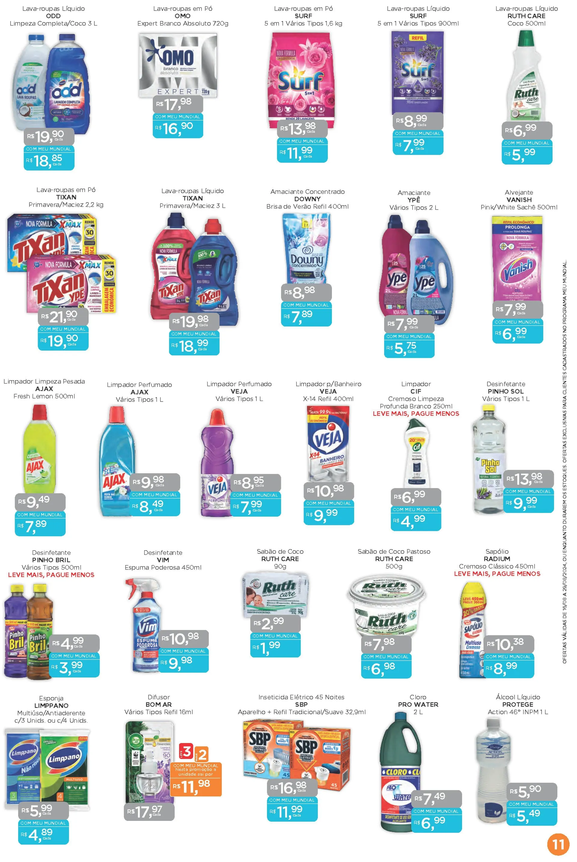 Encarte de Ofertas Supermercados Mundial 16 de agosto até 29 de agosto 2024 - Pagina 12