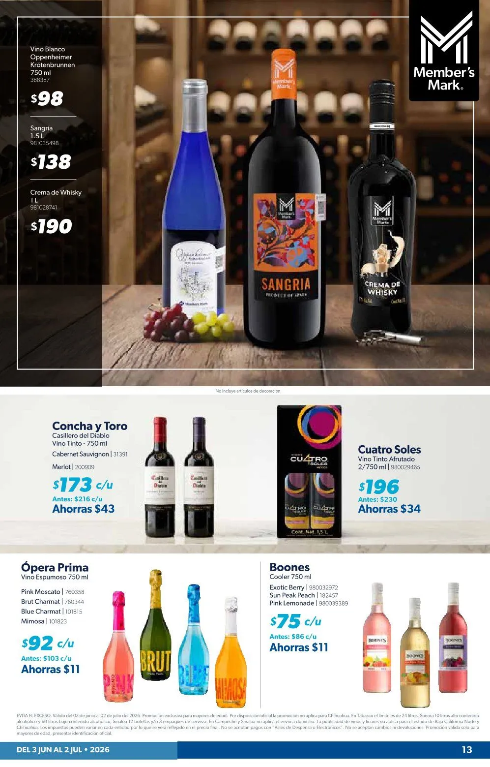 Catálogo de Sam's Club Ofertas 3 de junio al 2 de julio 2026 - Pagina 13