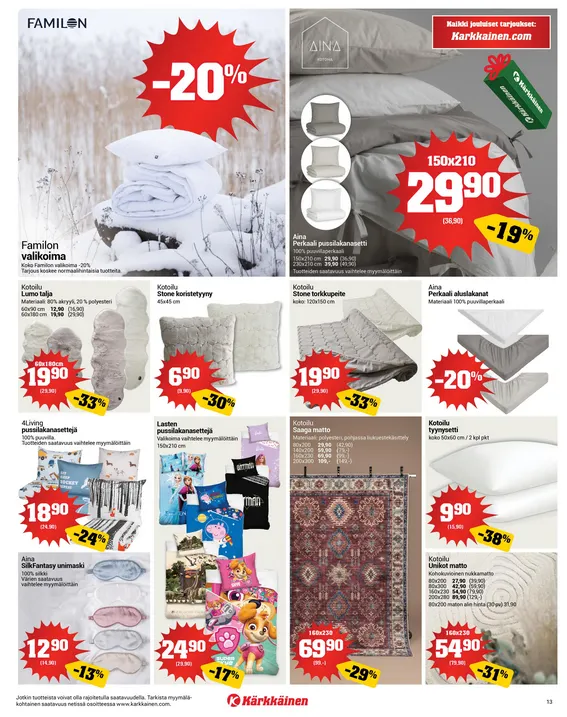  Kaupan Kärkkäinen  voimassa alkaen 17. joulukuuta - 23. joulukuuta 2025 - Tarjouslehti sivu 13