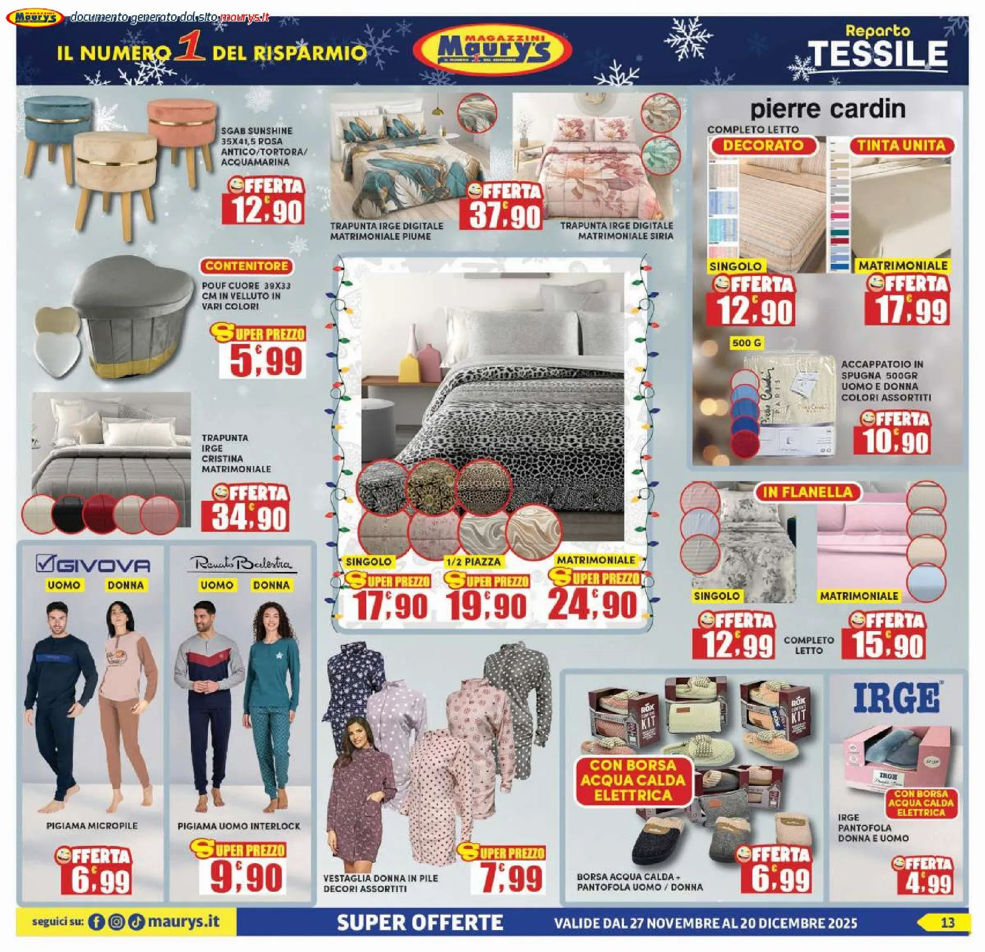 Maury's  Volantino da 27 novembre a 20 dicembre di 2025 - Pagina del volantino 13