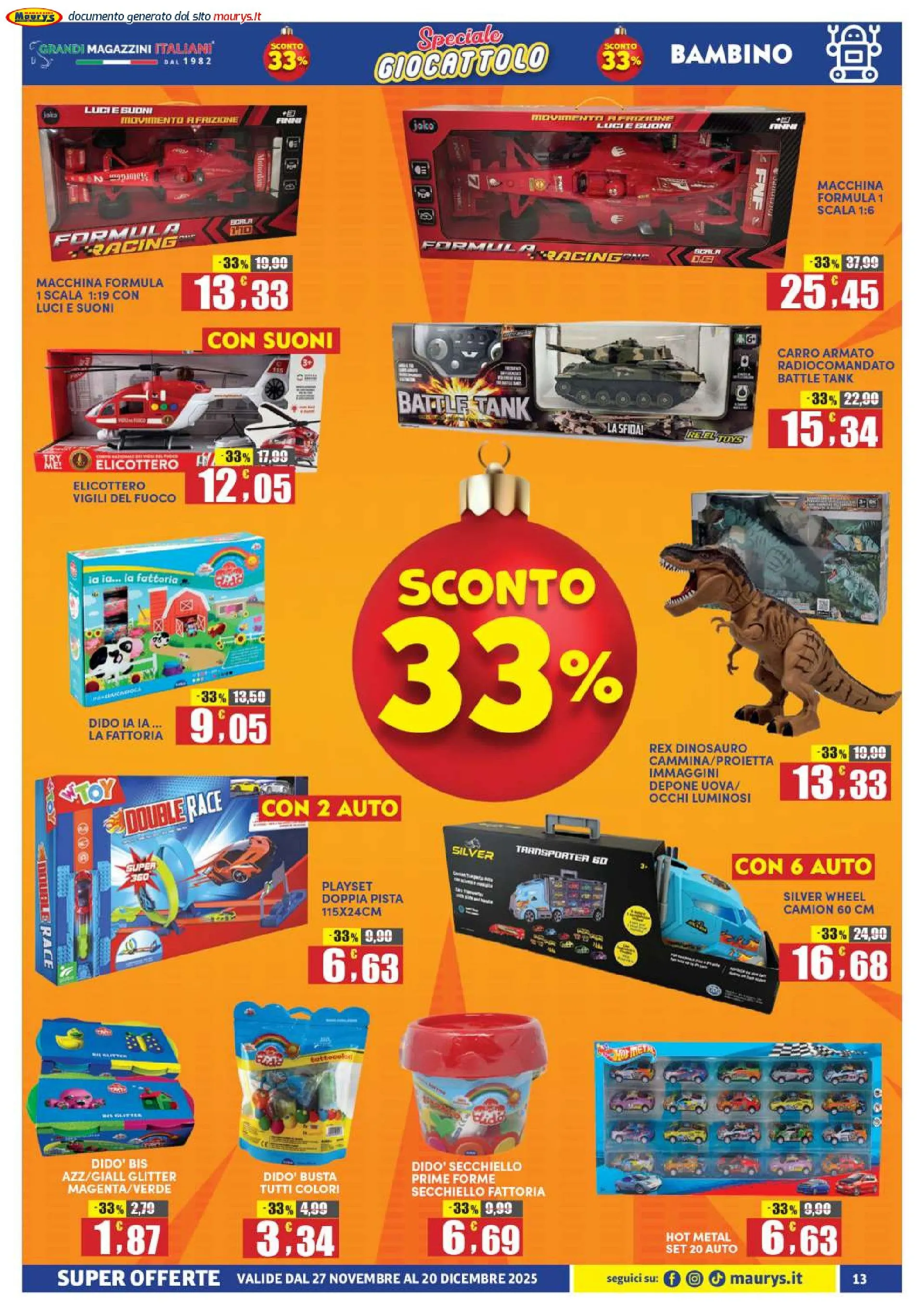 Maury's Volantino da 27 novembre a 20 dicembre di 2025 - Pagina del volantino 13