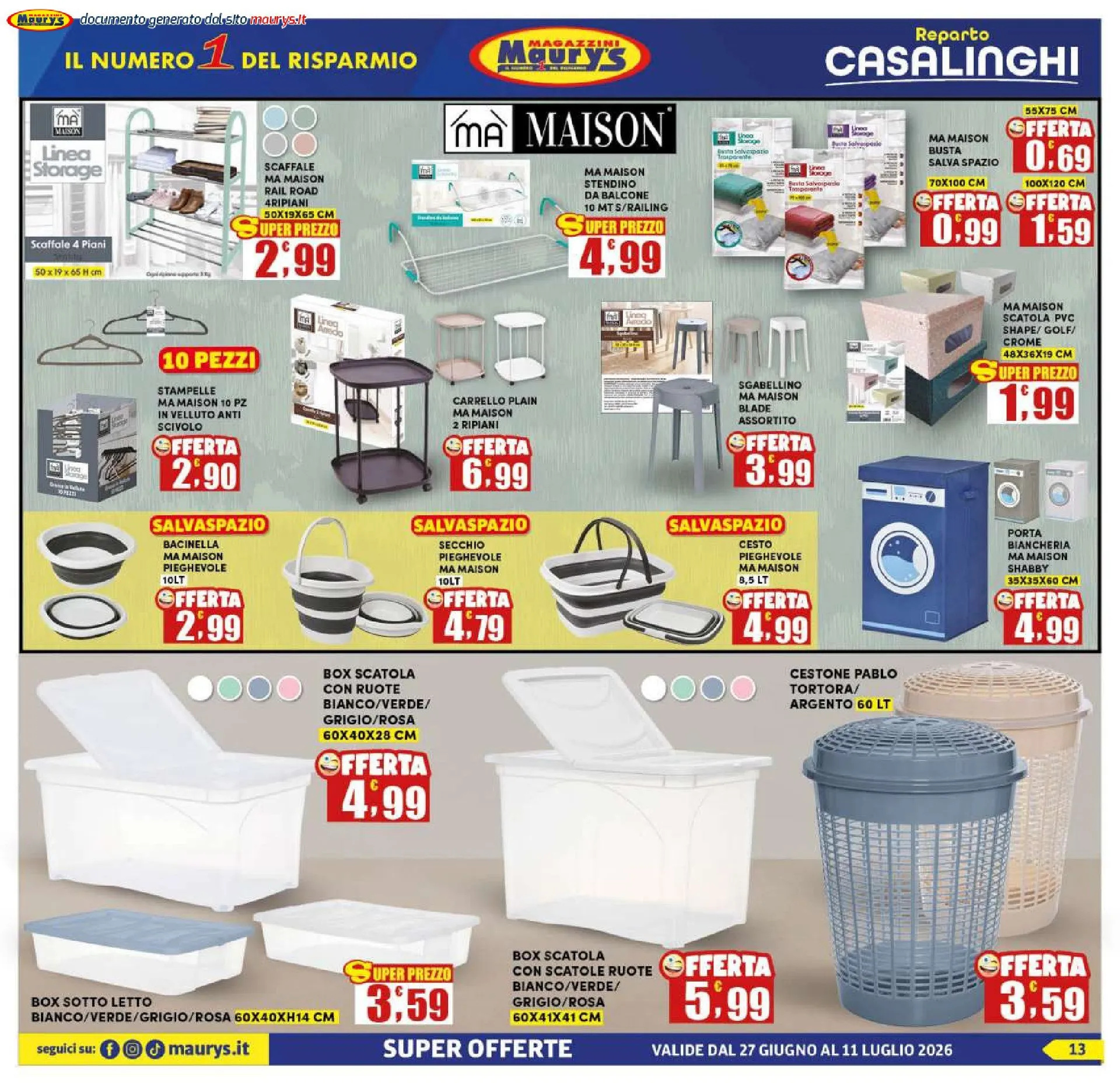 Volantini Maury's da 27 giugno a 11 luglio di 2026 - Pagina del volantino 26