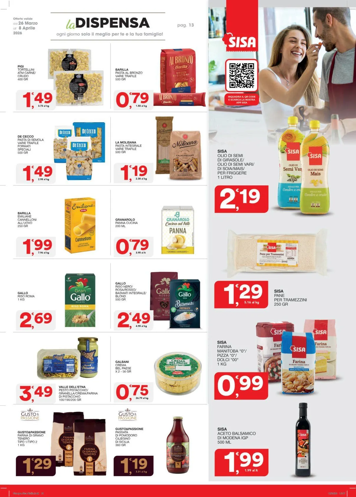  Volantini Sisa da 26 marzo a 8 aprile di 2026 - Pagina del volantino 13