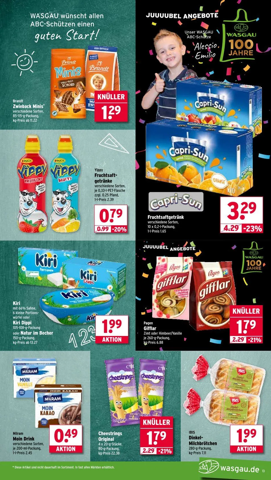 Wasgau Prospekte  von 11. August bis 16. August 2025 - Prospekt seite 13