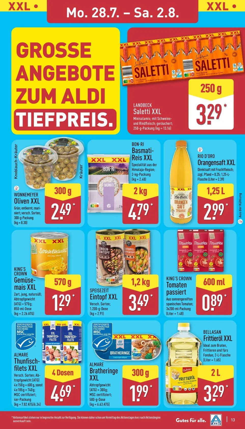 ALDI Nord Prospekte von 28. Juli bis 2. August 2025 - Prospekt seite 13