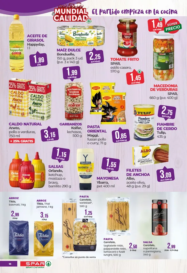 Catálogo de SPAR Gran Canaria Ofertas 12 de junio al 25 de junio 2026 - Página 13