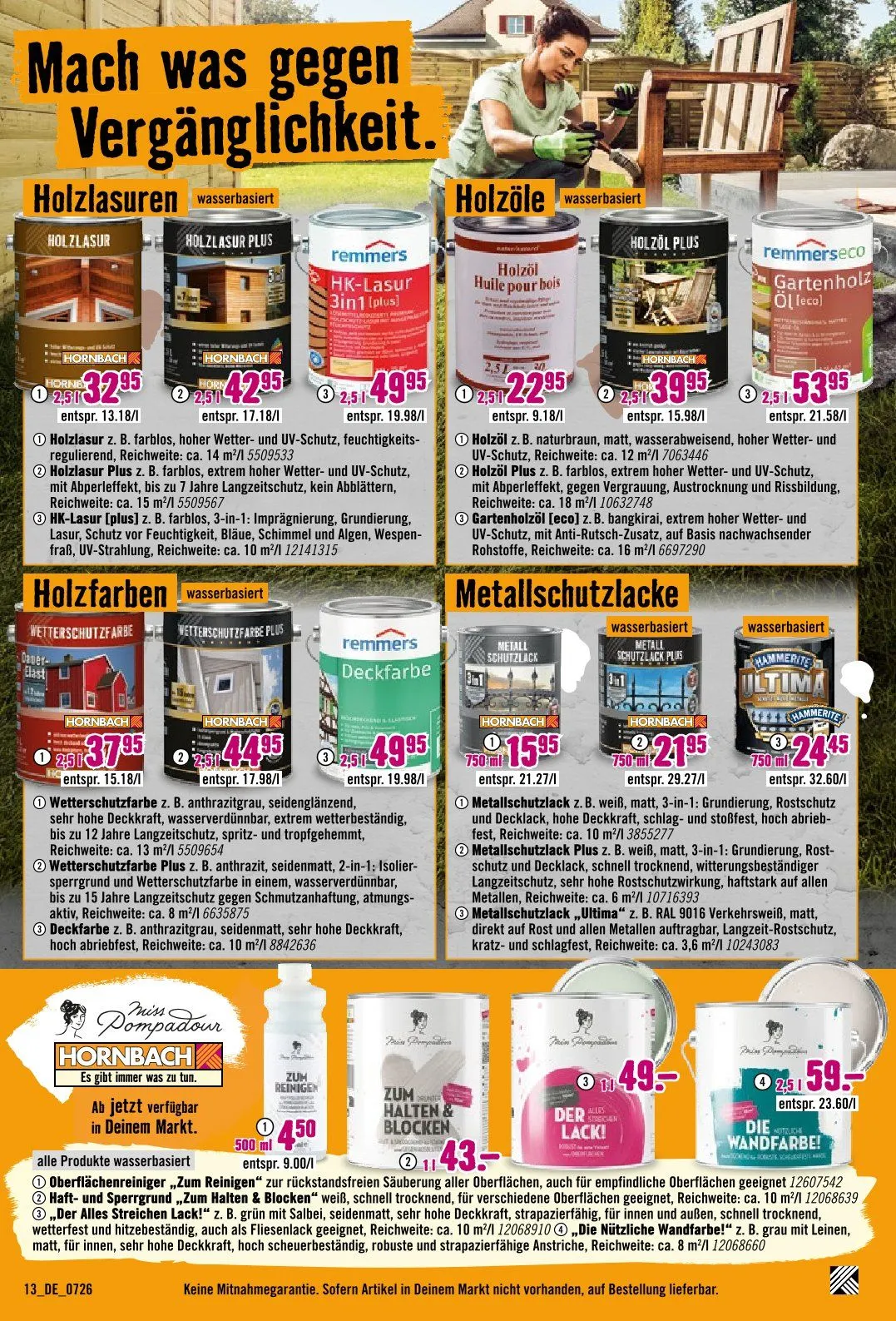 Hornbach Prospekte von 1. Juli bis 31. Juli 2026 - Prospekt seite 13