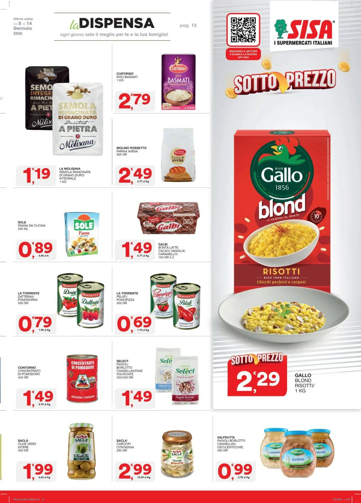  Volantini Sisa da 5 gennaio a 14 gennaio di 2026 - Pagina del volantino 13