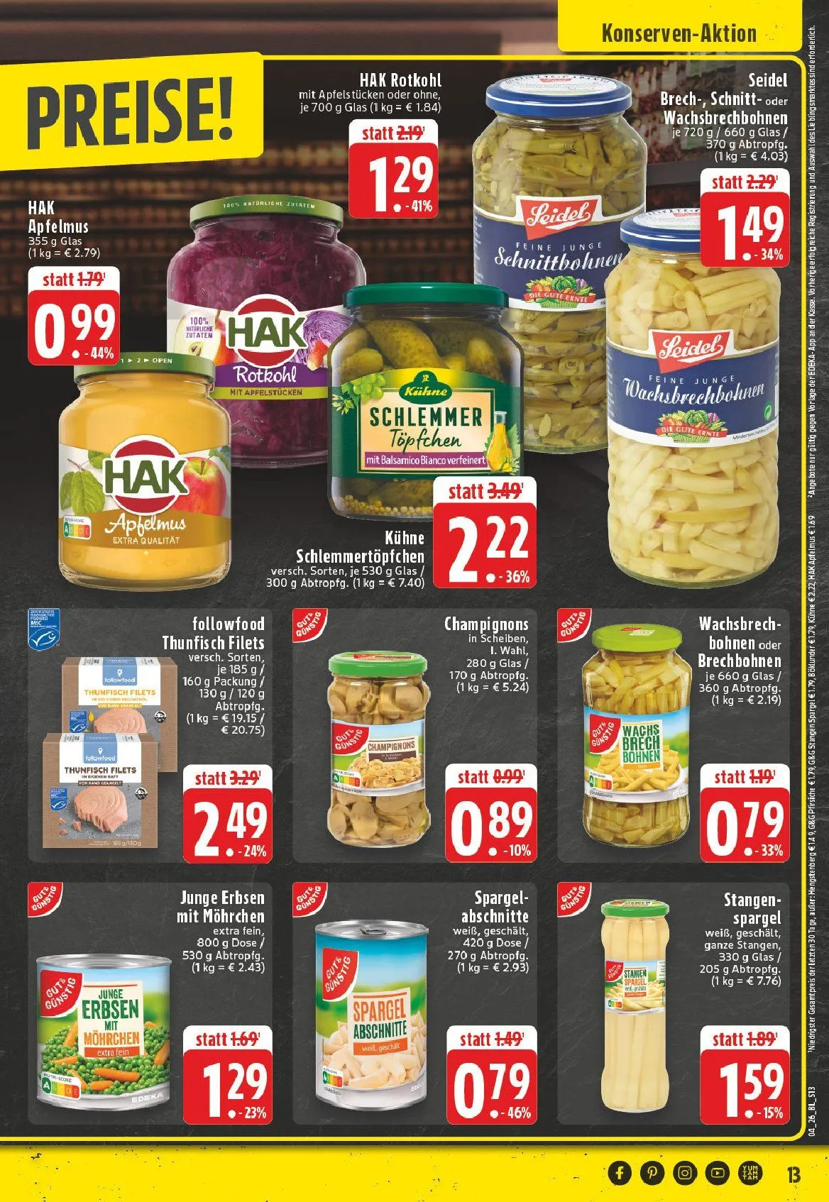Edeka Prospekte  von 18. Januar bis 23. Januar 2026 - Prospekt seite 13