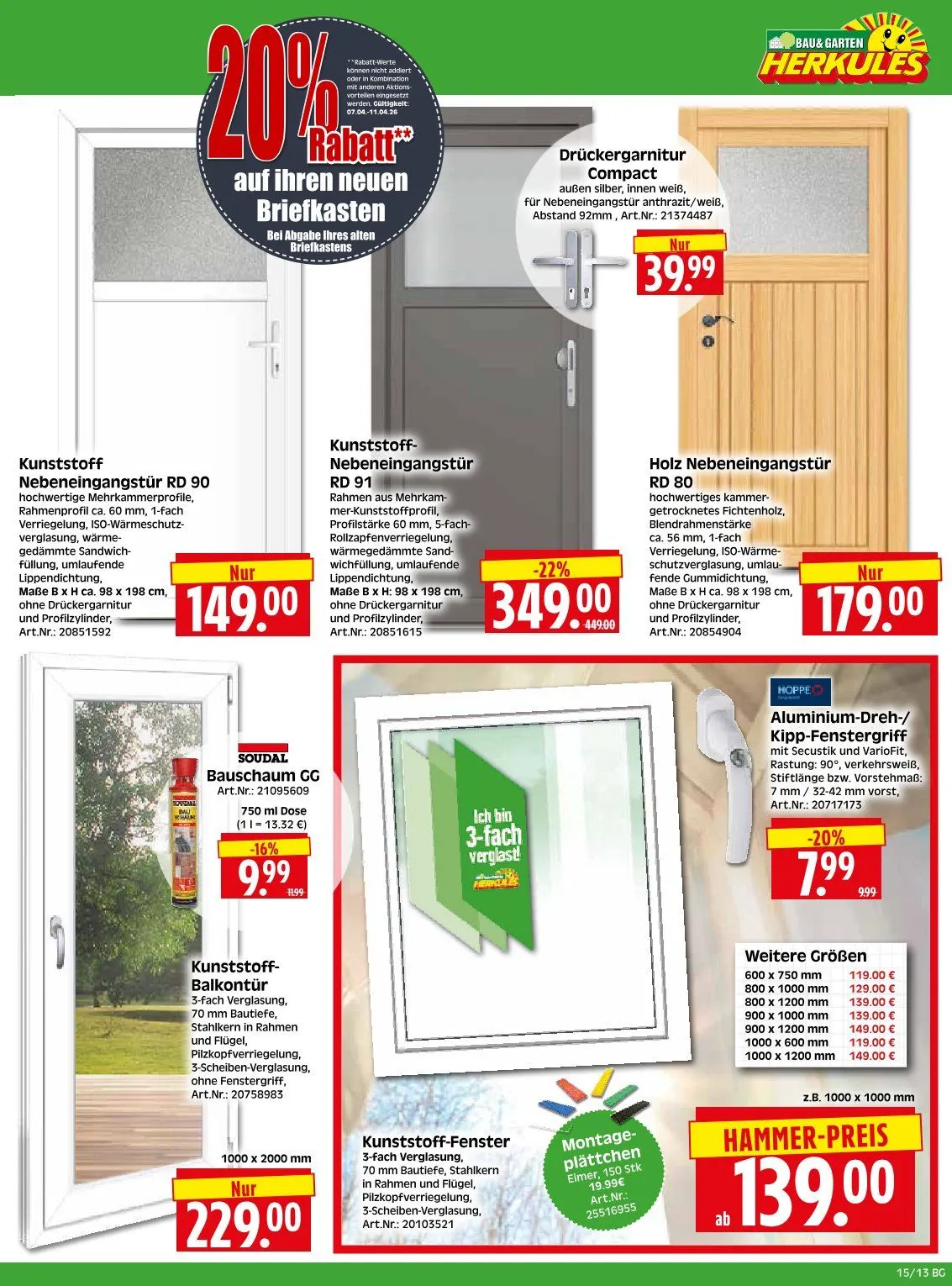  Herkules Baumarkt Angebote von 7. April bis 11. April 2026 - Prospekt seite 13
