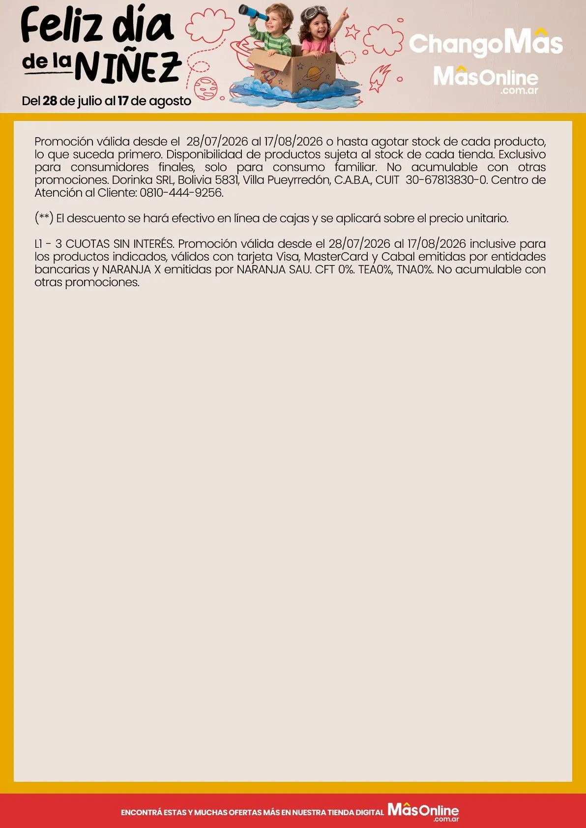 Ofertas de Changomas Ofertas 28 de julio al 17 de agosto 2026 - Página 13 del catálogo