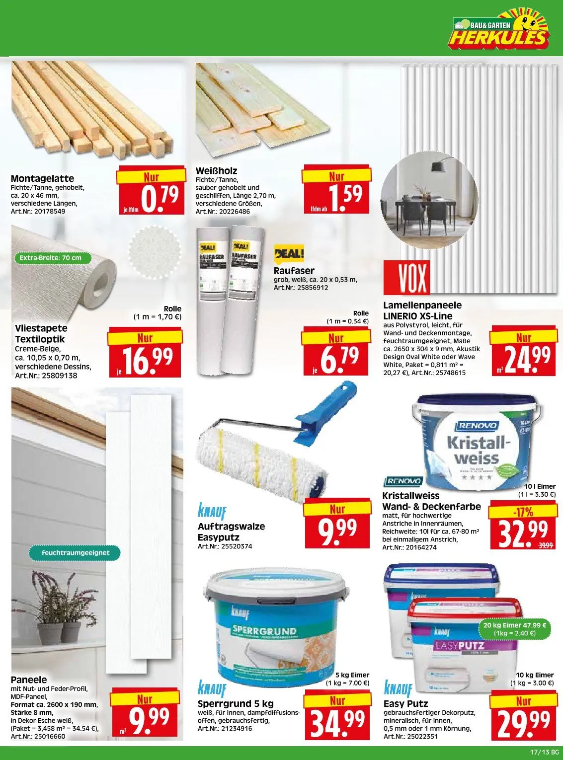  Herkules Baumarkt von 20. April bis 25. April 2026 - Prospekt seite 13