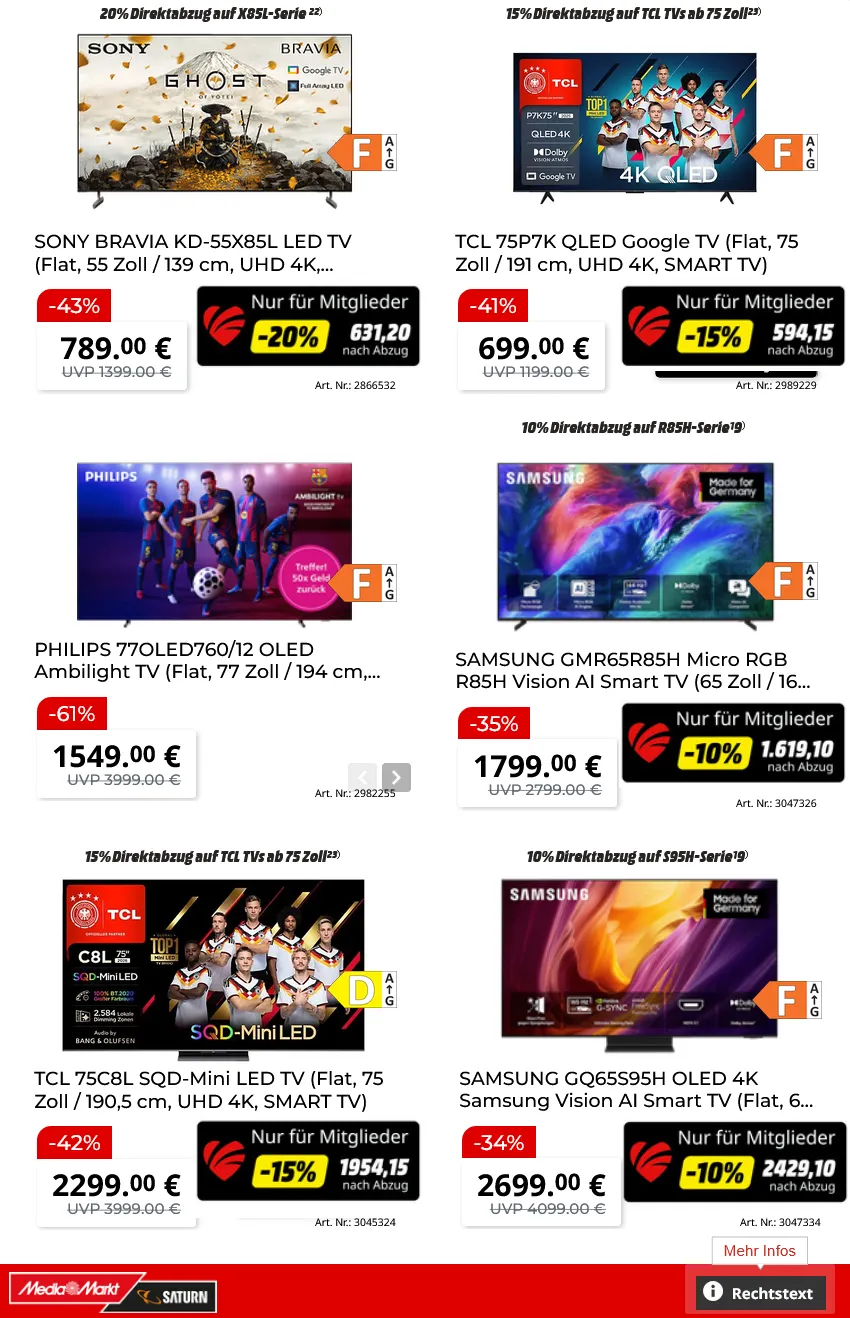  Saturn Prospekte von 30. Juli bis 9. August 2026 - Prospekt seite 13