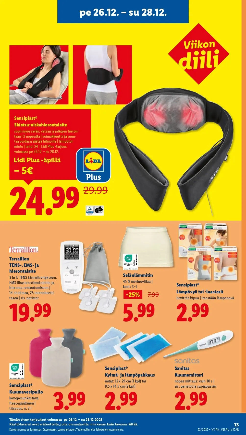 Kaupan Lidl tarjoukset voimassa alkaen 26. joulukuuta - 28. joulukuuta 2025 - Tarjouslehti sivu 13