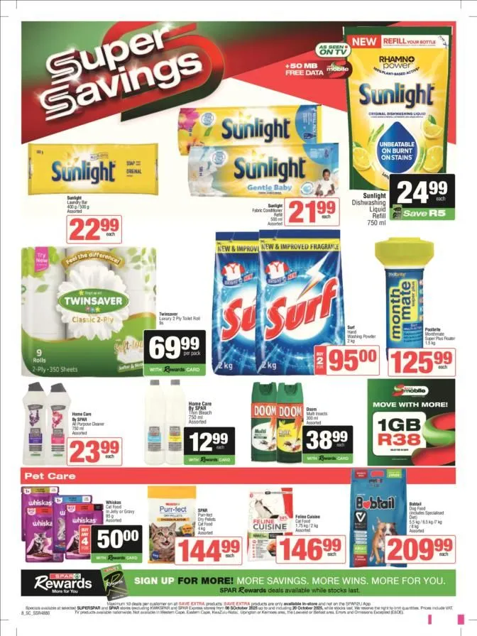 SPAR Sales from 8 October to 21 October 2025 - Catalogue Page 1