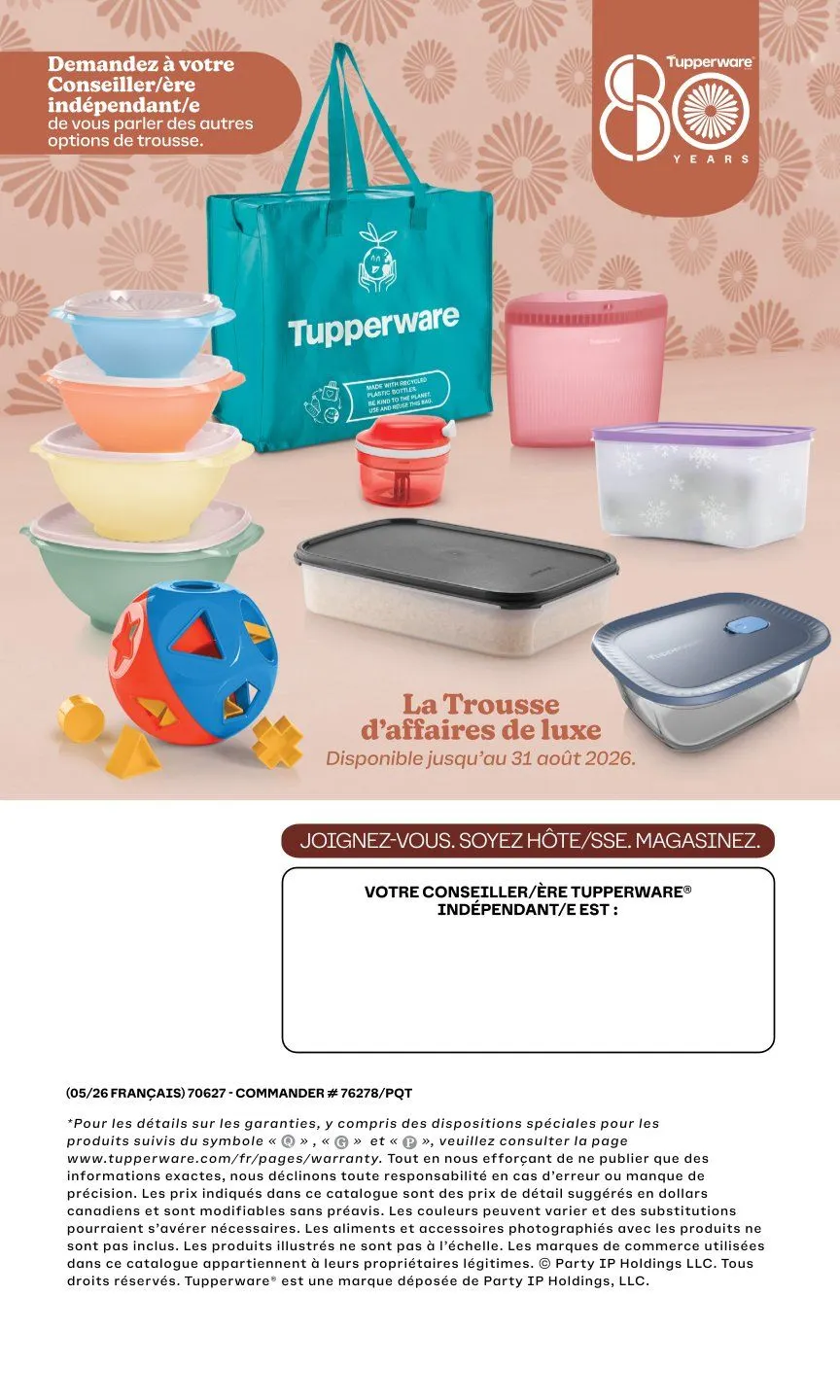 Catalogues Tupperware du 1 mai au 31 août 2026 - Catalogue page 13