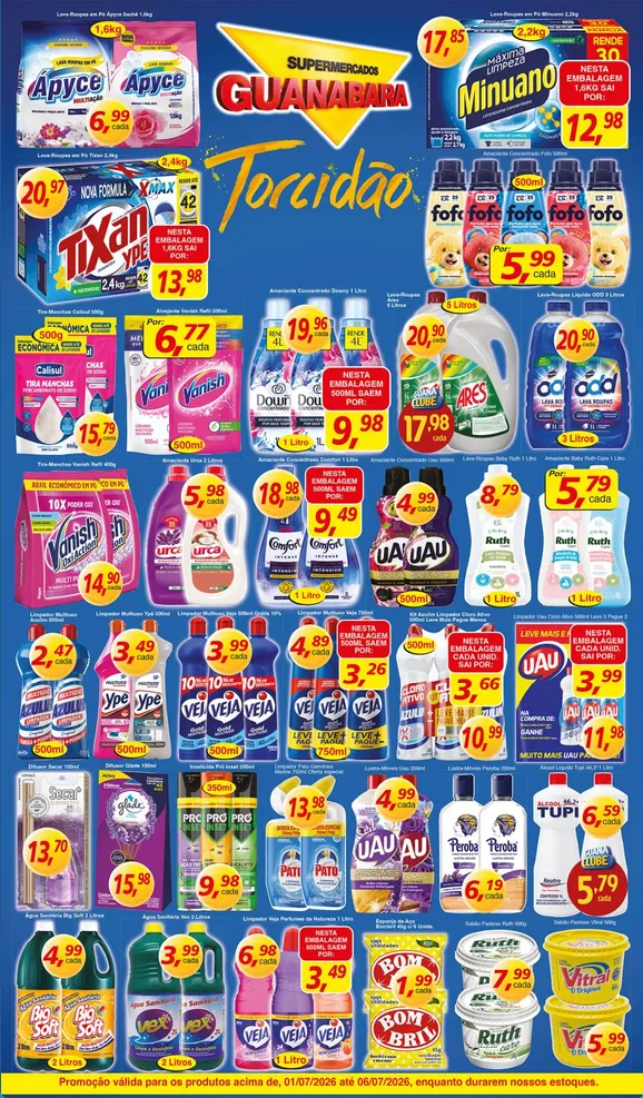 Encarte de Folhetos Supermercados Guanabara 1 de julho até 6 de julho 2026 - Pagina 13