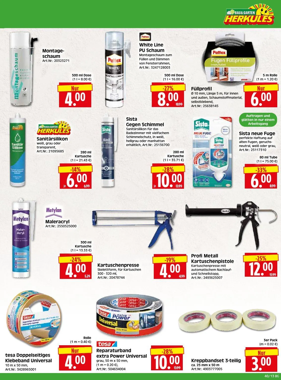 Herkules Baumarkt Prospekte von 29. September bis 4. Oktober 2025 - Prospekt seite 13