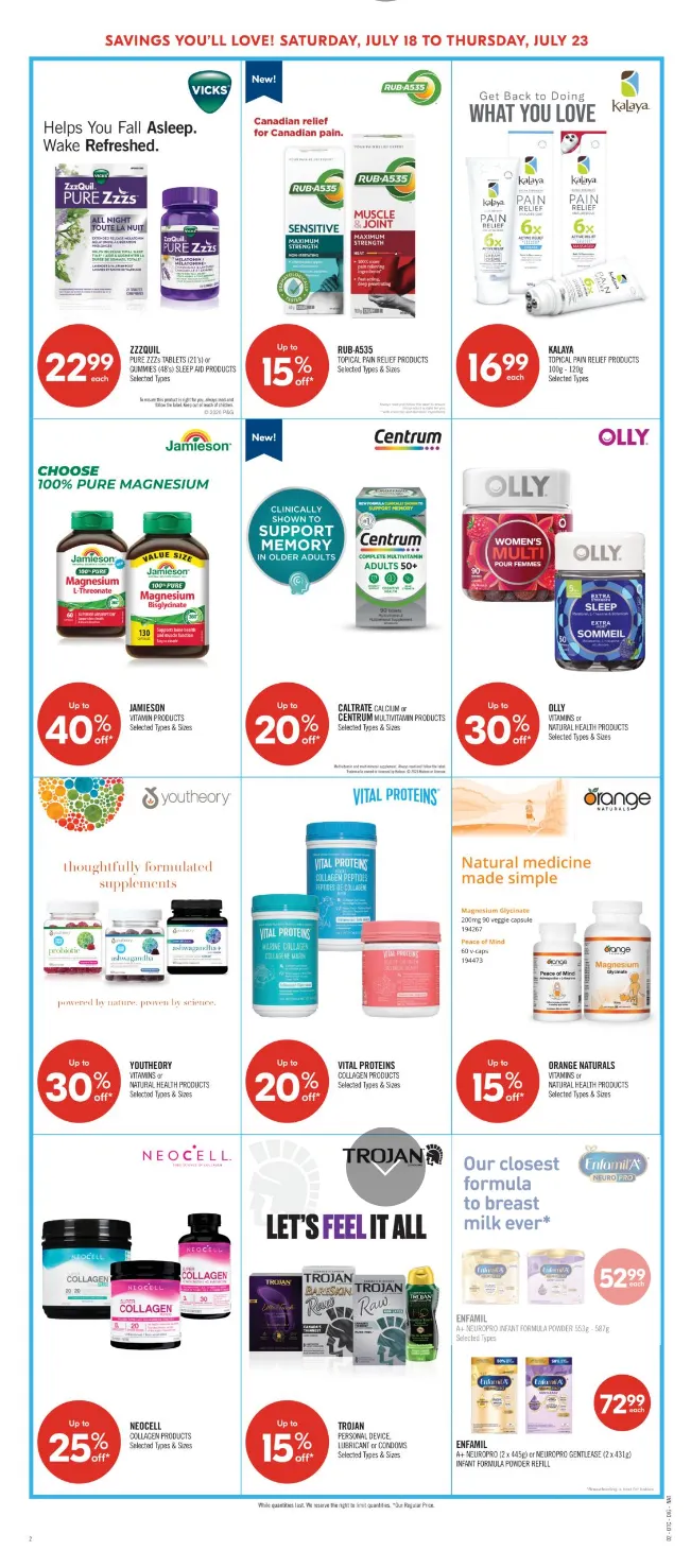 Shoppers Drug Mart Sales from July 18 to July 23 2026 - flyer page 13