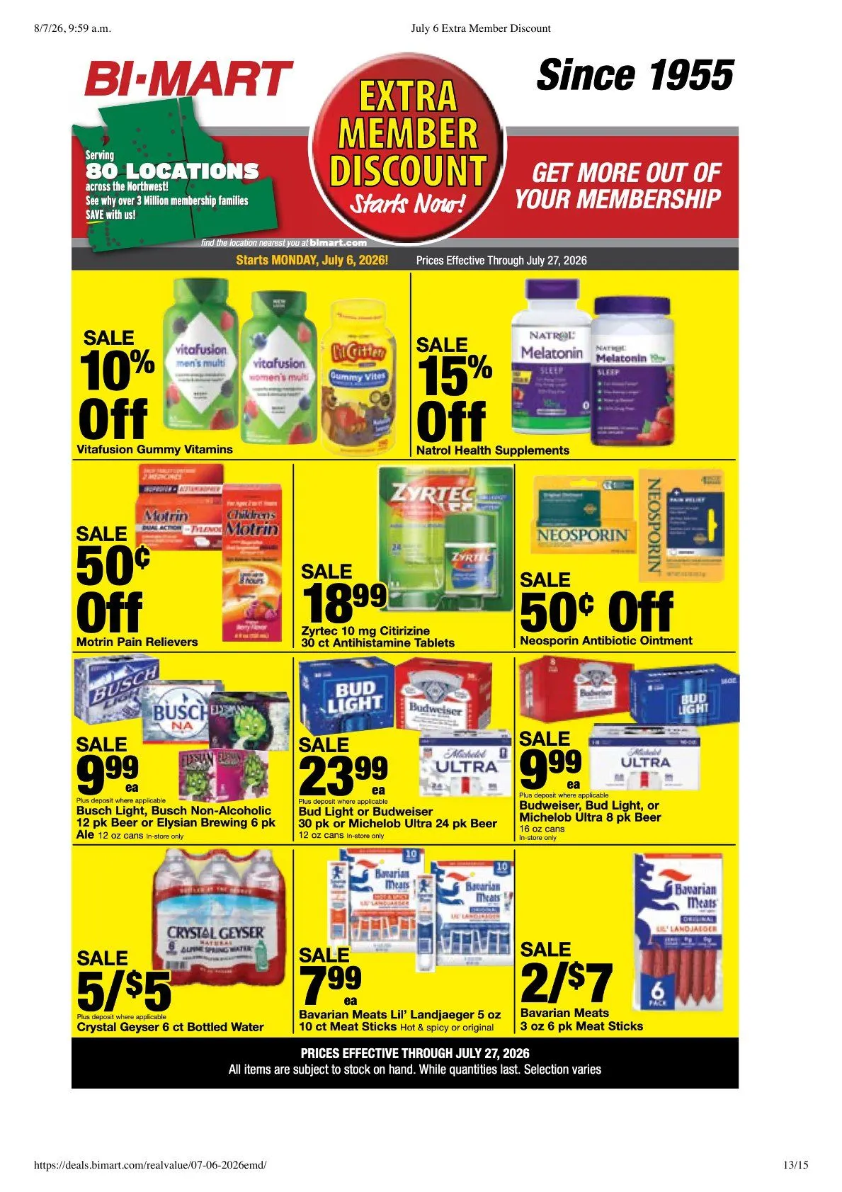 Weekly ad Bi-Mart Sales from July 6 to July 27 2026 - Page 13