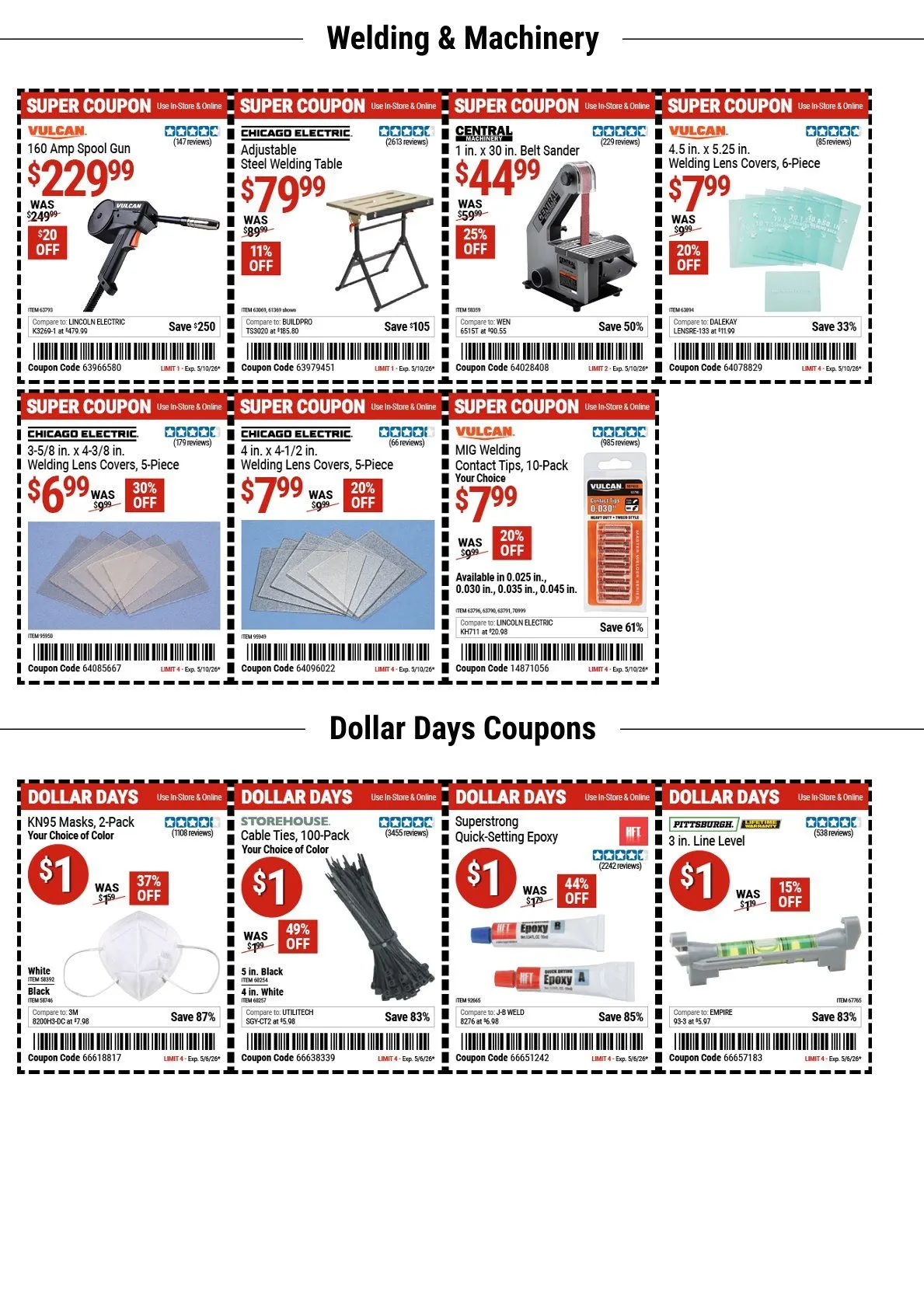 Weekly promotion  Harbor Freight weekly ads spanning from April 27 to May 10 2026 - Page 11 for Catalogue 365