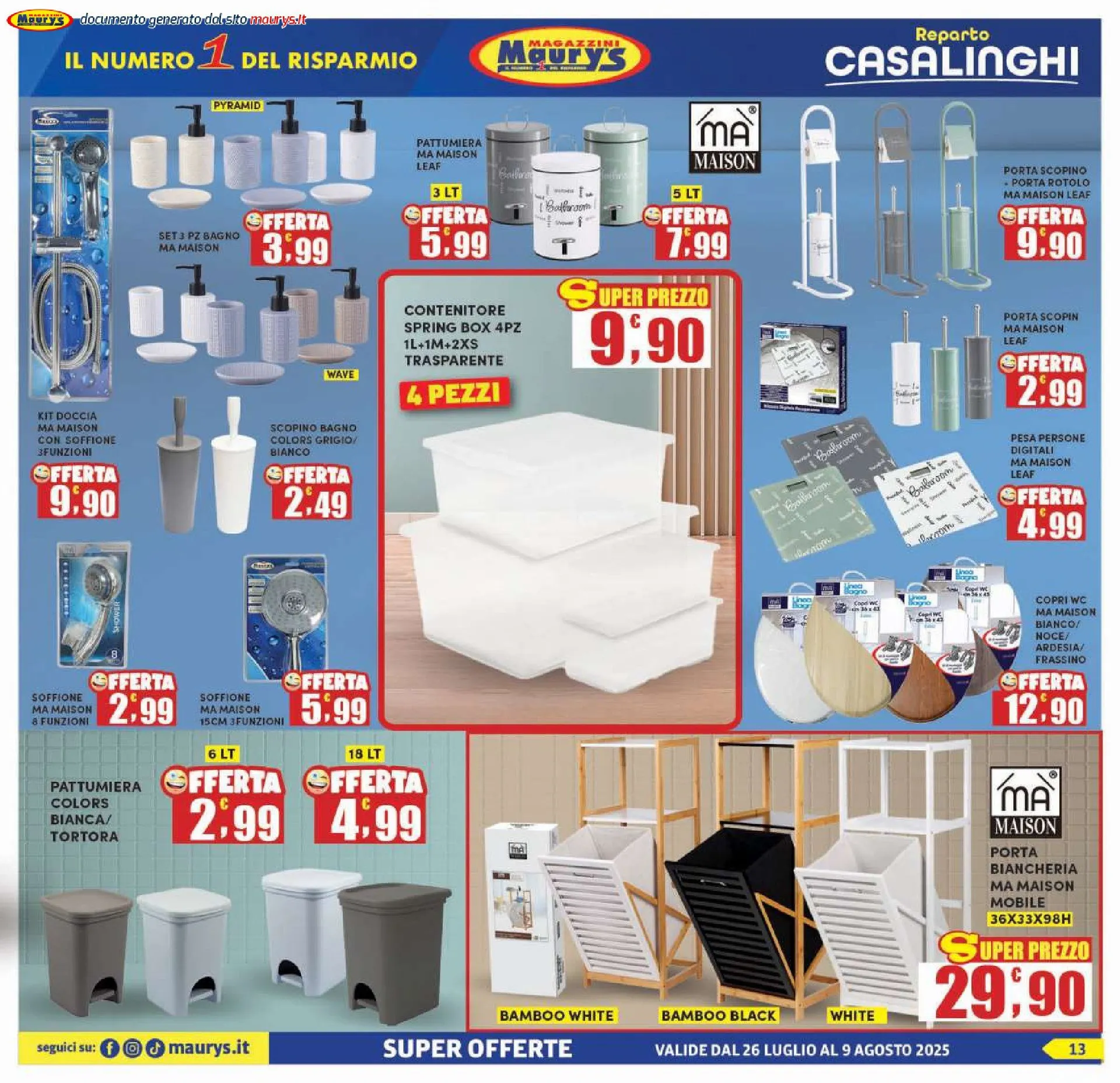 Maury's Volantino da 25 luglio a 9 agosto di 2025 - Pagina del volantino 13
