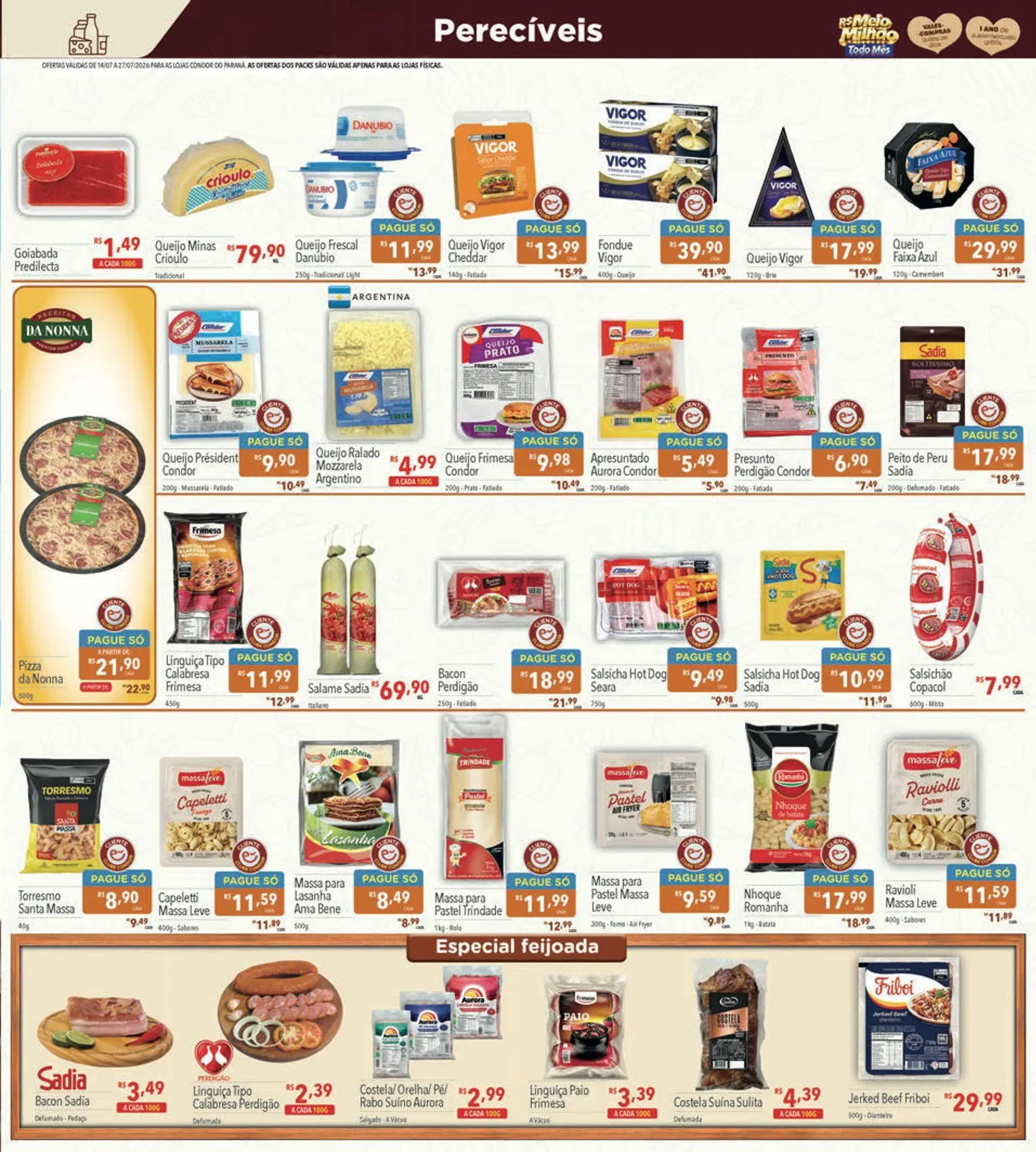 Encarte de Folhetos Supermercados Condor 14 de julho até 27 de julho 2026 - Pagina 13